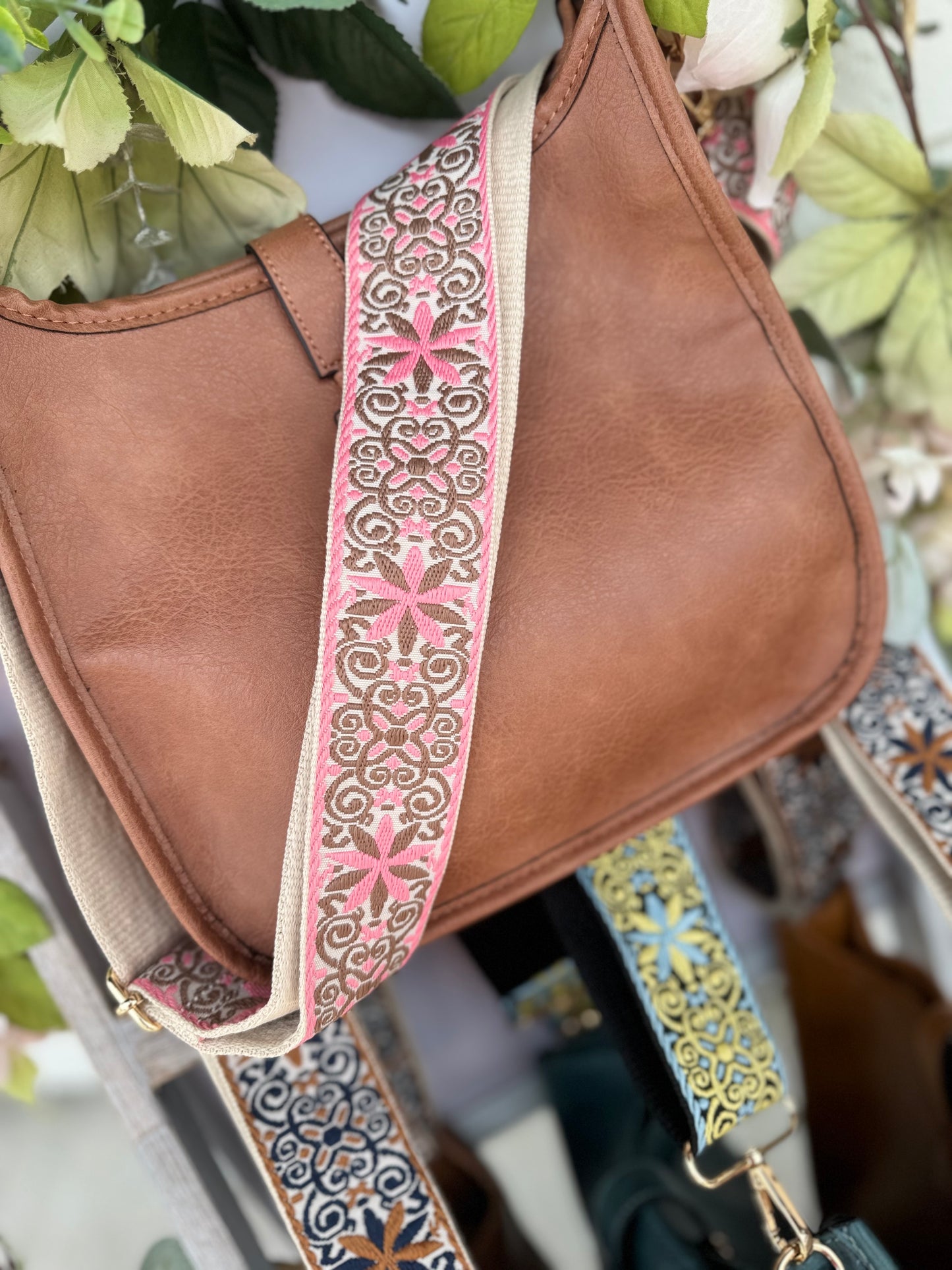 The Leyla Bag - Brown w/Pink
