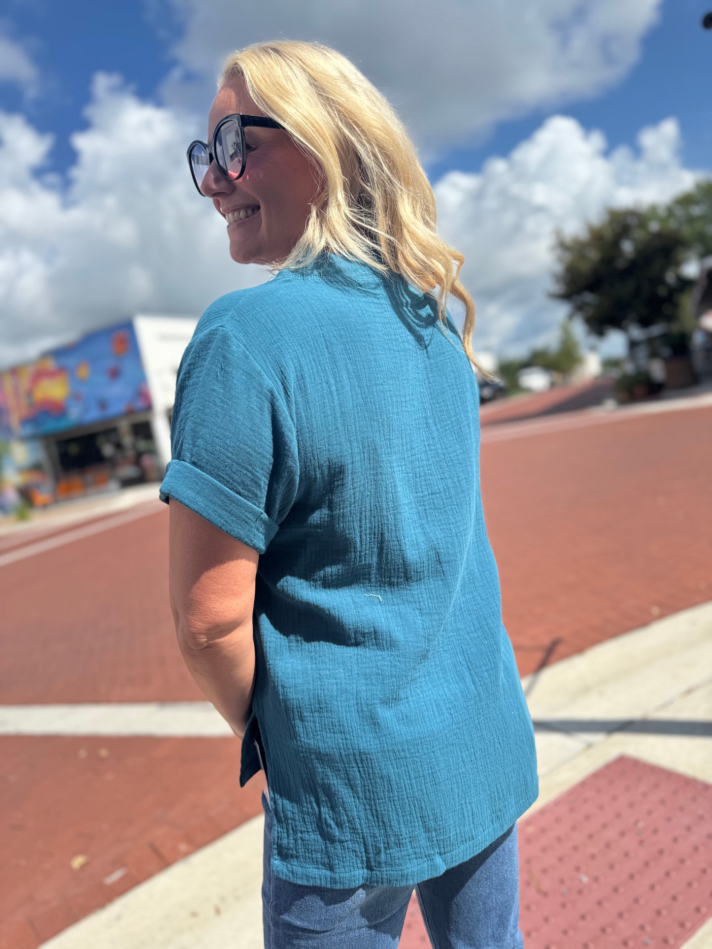 The Easy Does It Top - Teal