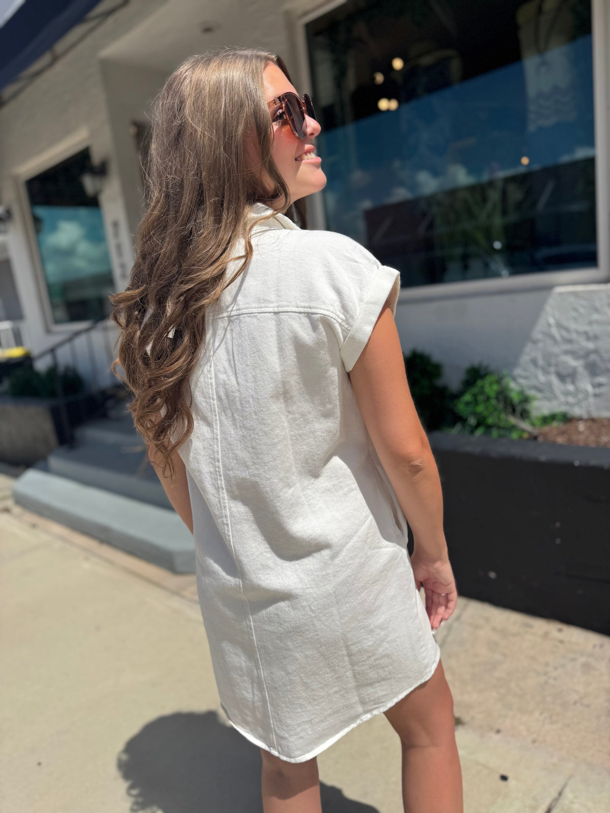 Cuffed Up Shirt Dress