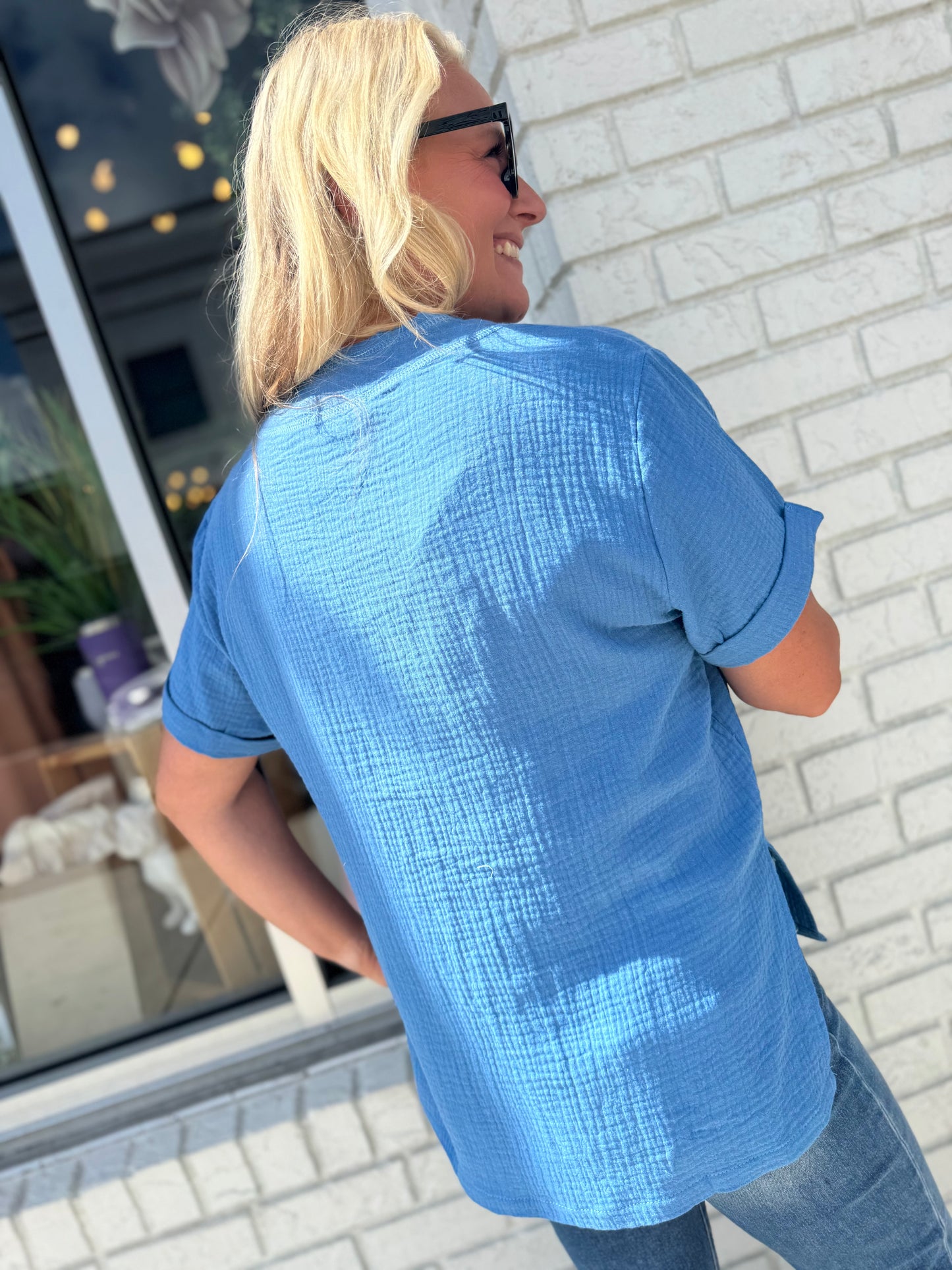 The Easy Does It Top - Cobalt