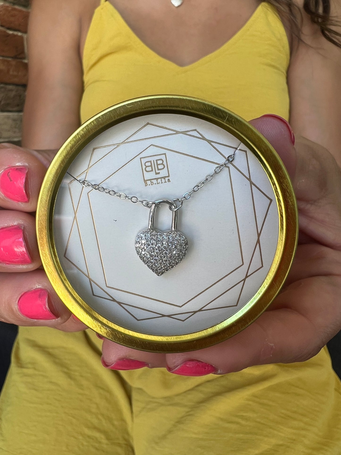 B.B. Lila Say That You Love Me Heart Necklace