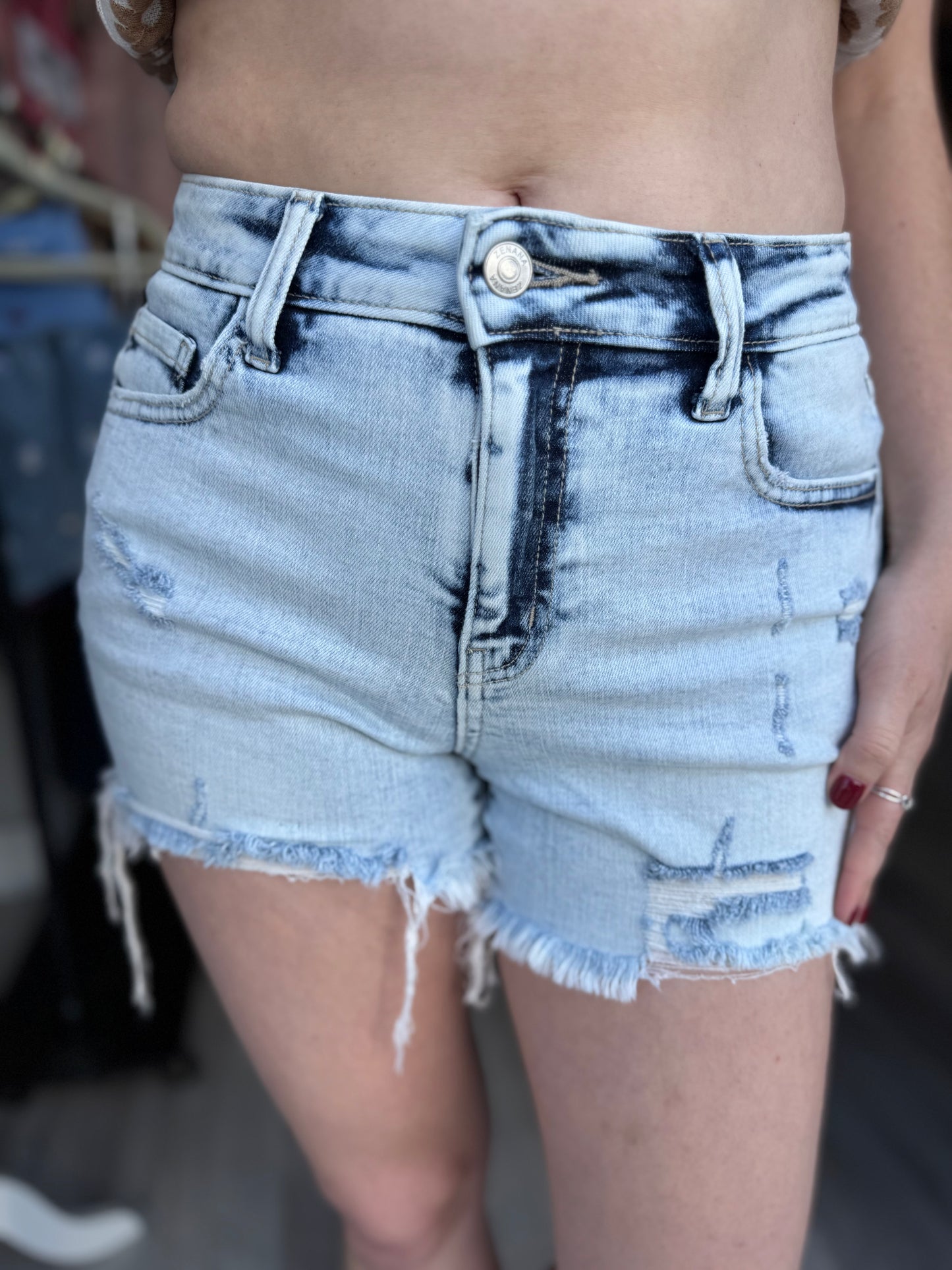 The Ava Acid Wash Shorts