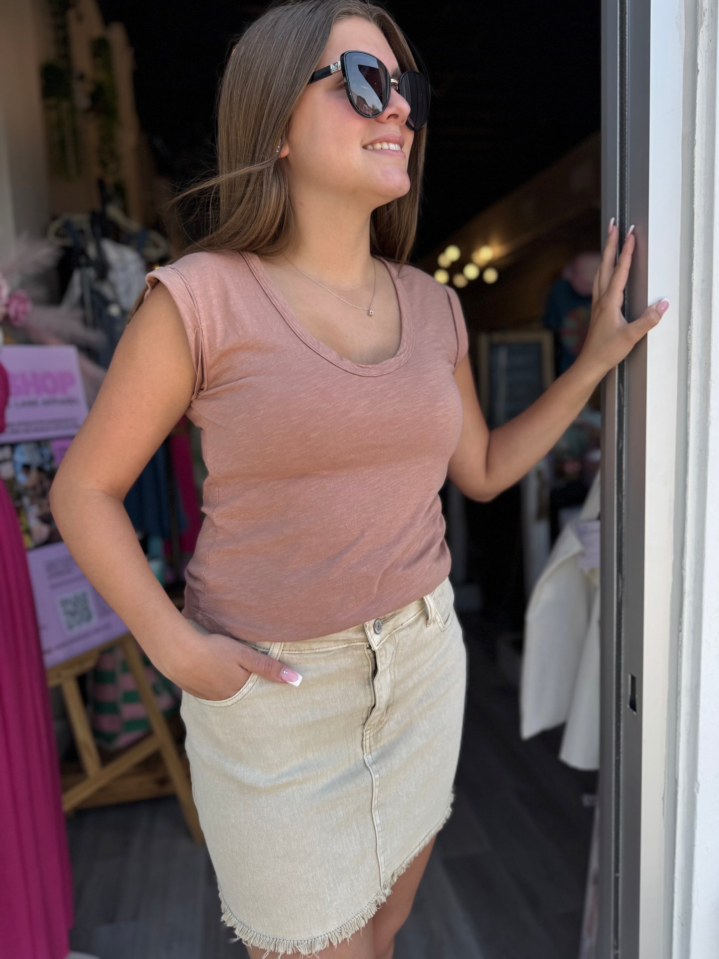 Lakeside Rebel Skirt - Beige
