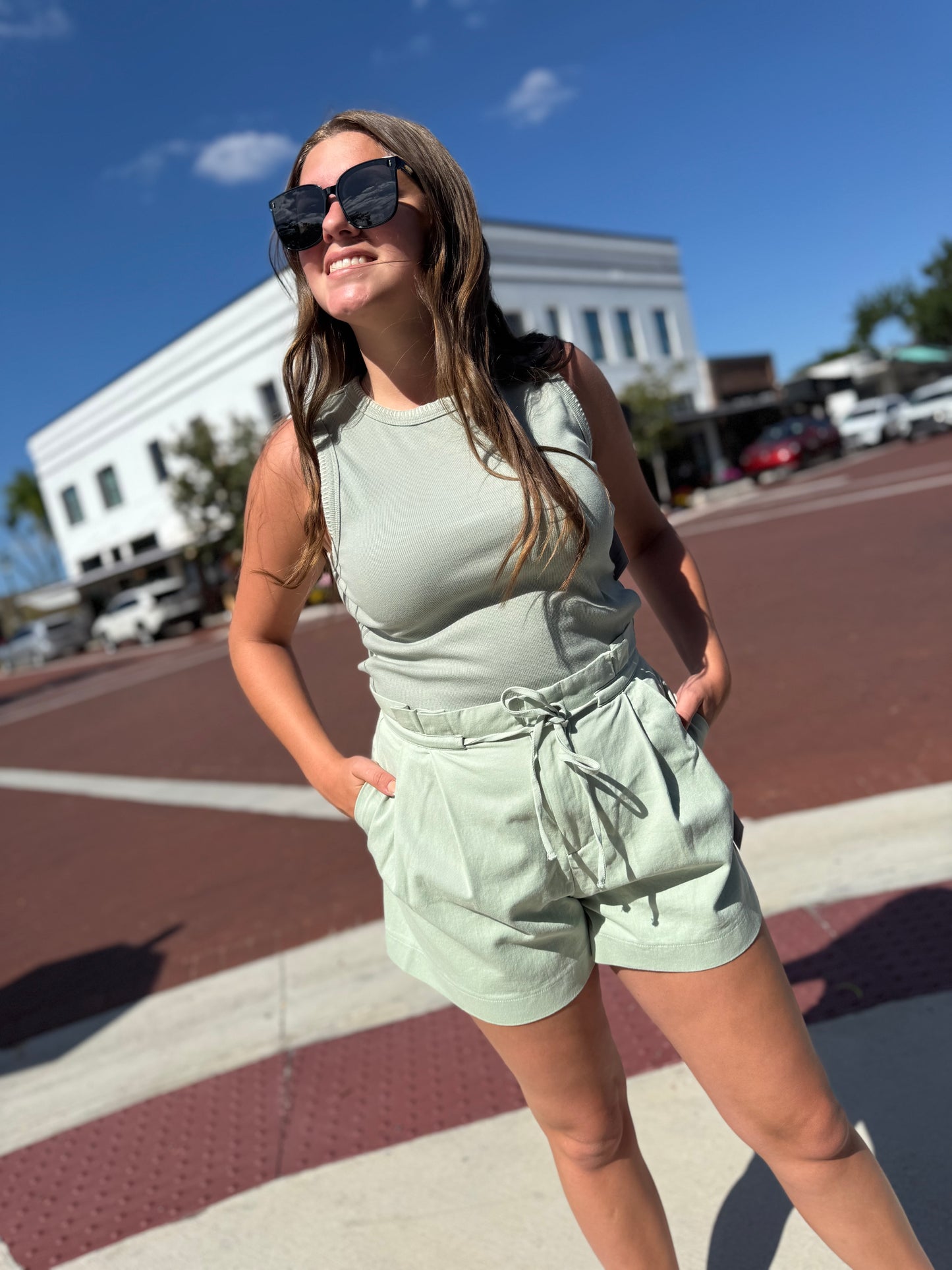 The Belinda Shorts - Sage