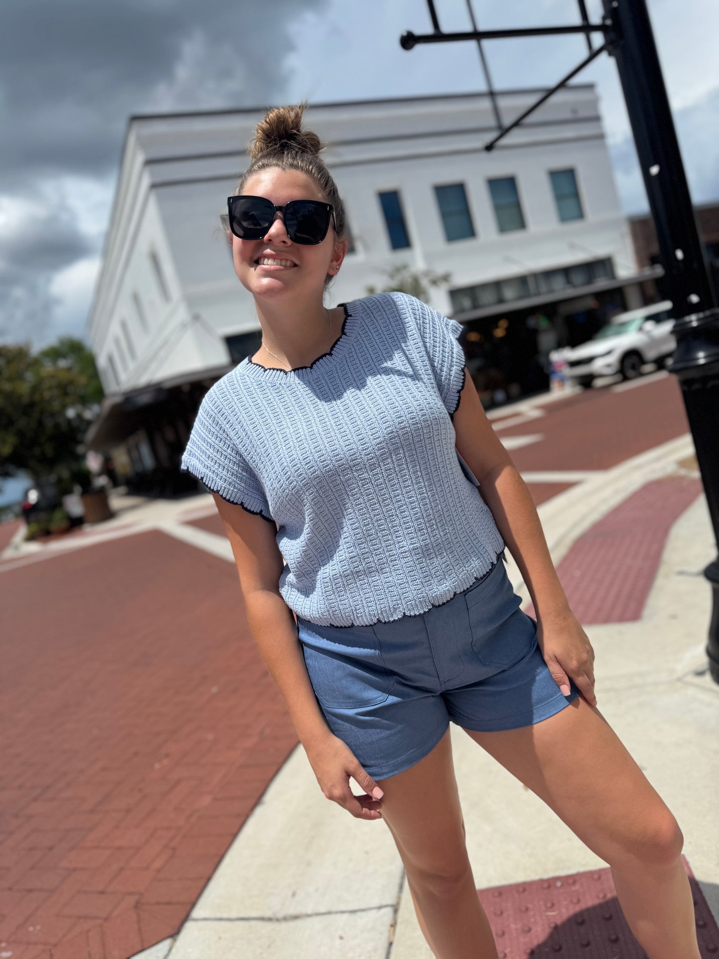 The Blue Flame Knit Top
