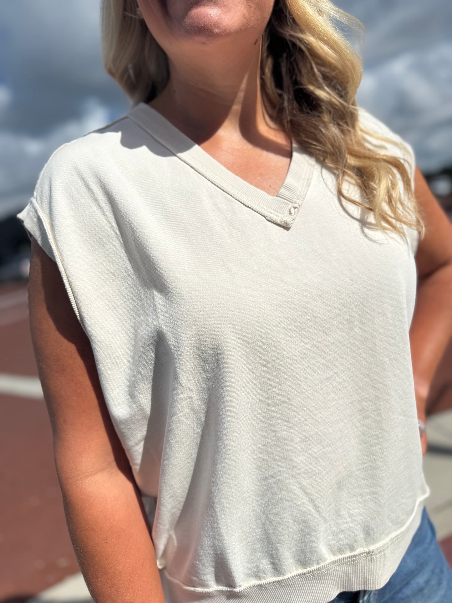 The Unwind Knit Top - Cream