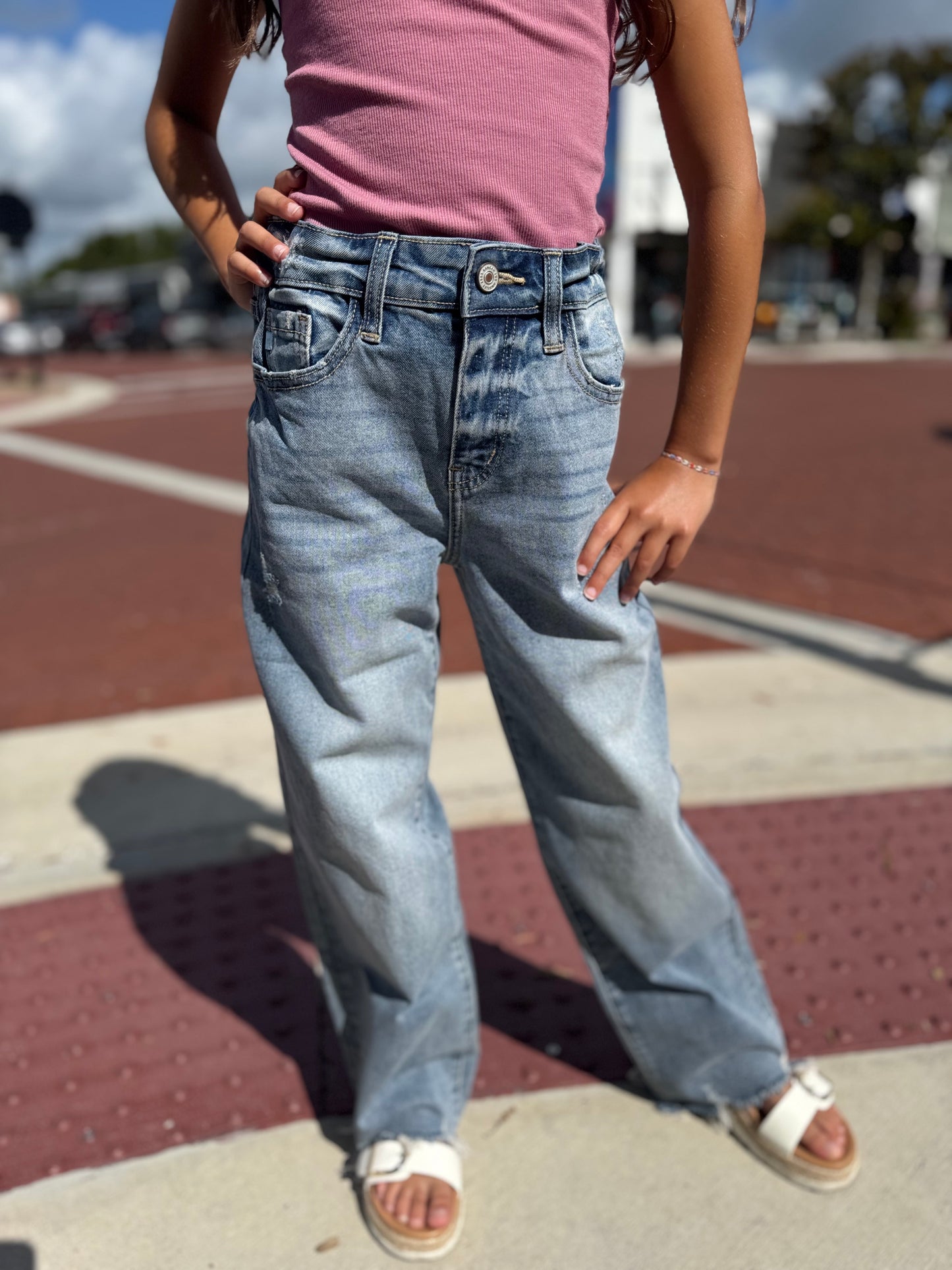 The Aliyah Wide Leg Jeans - YOUTH