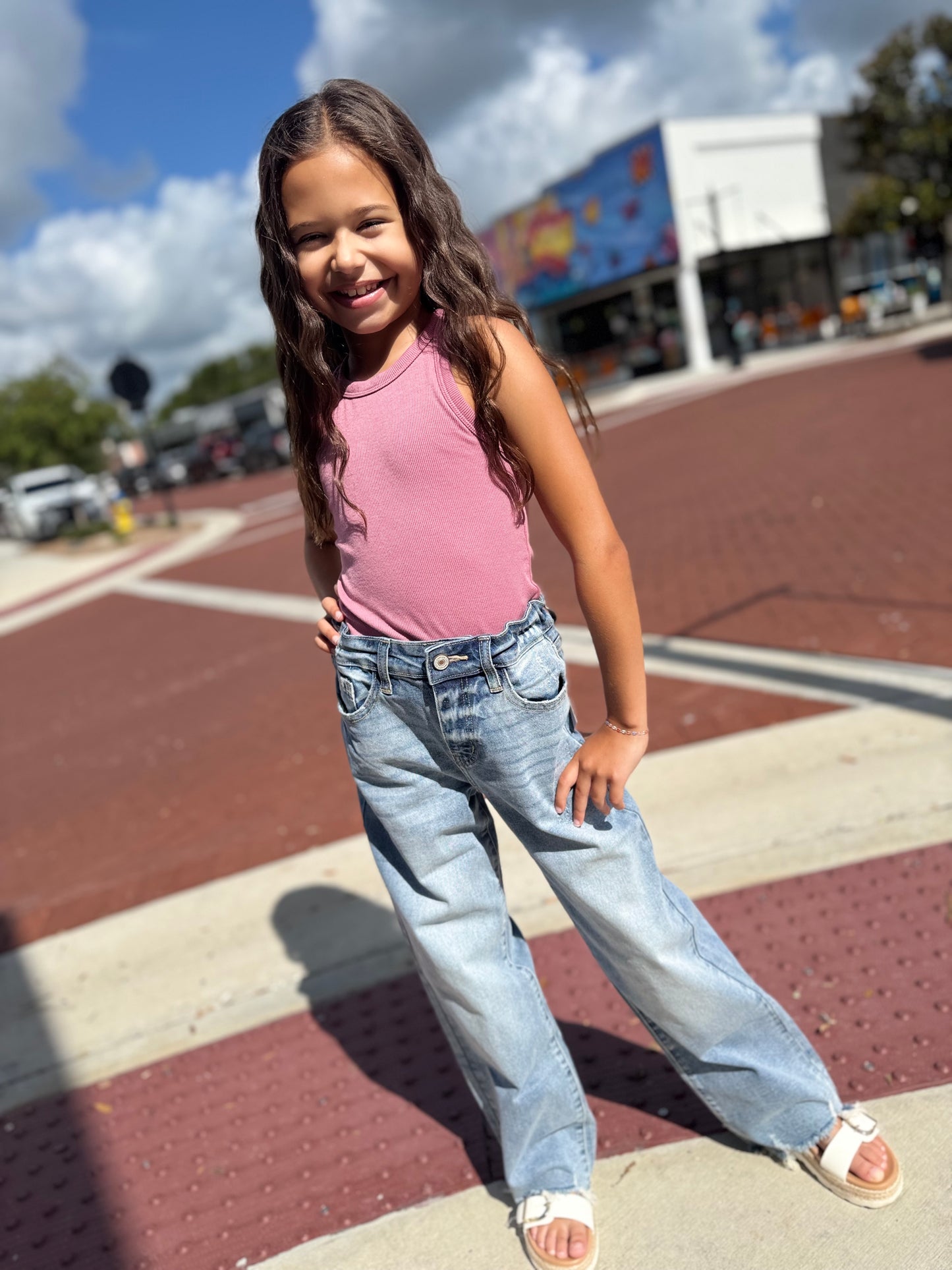 The Aliyah Wide Leg Jeans - YOUTH