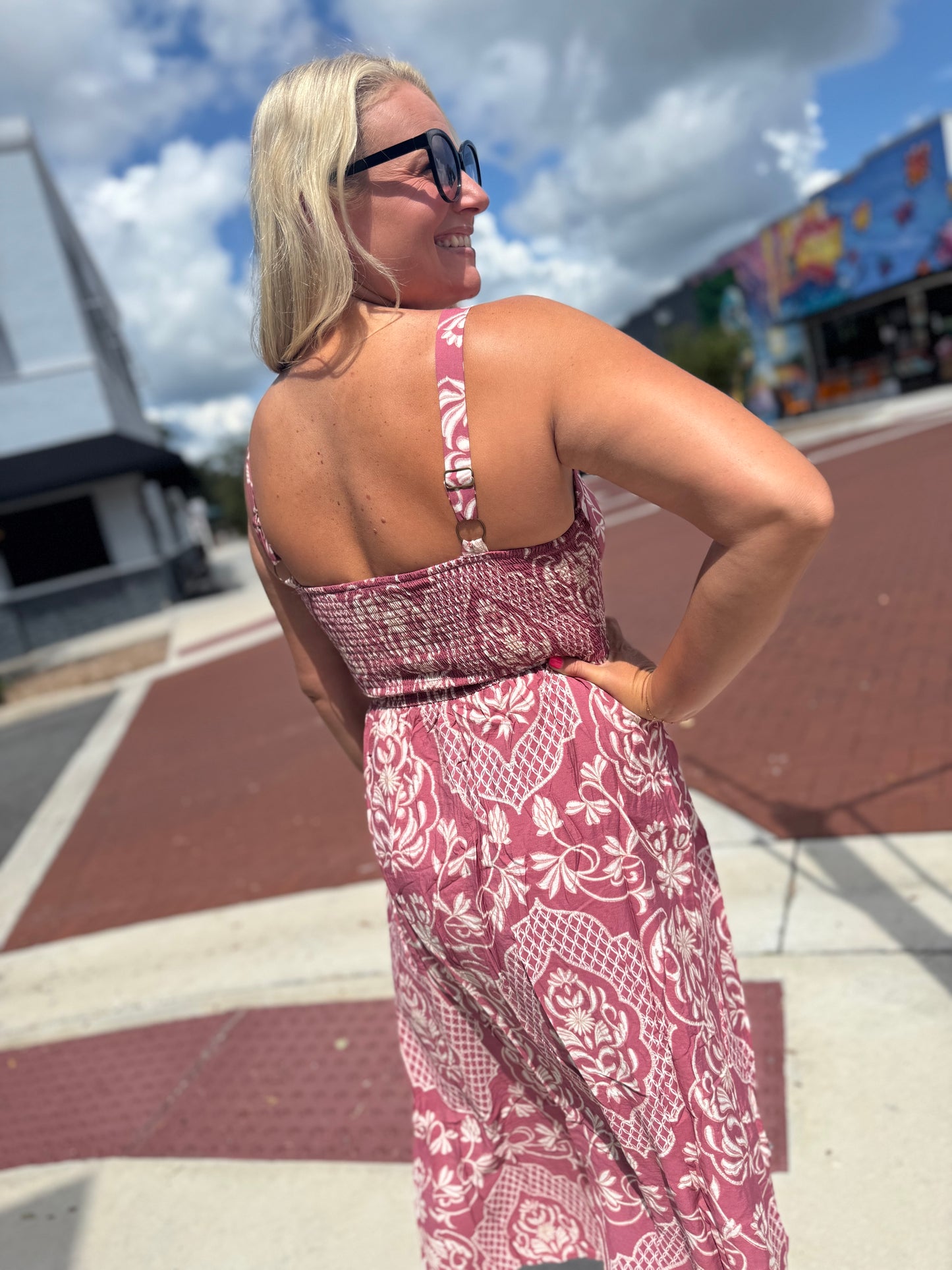 Falling For Flowy Dress - Mauve