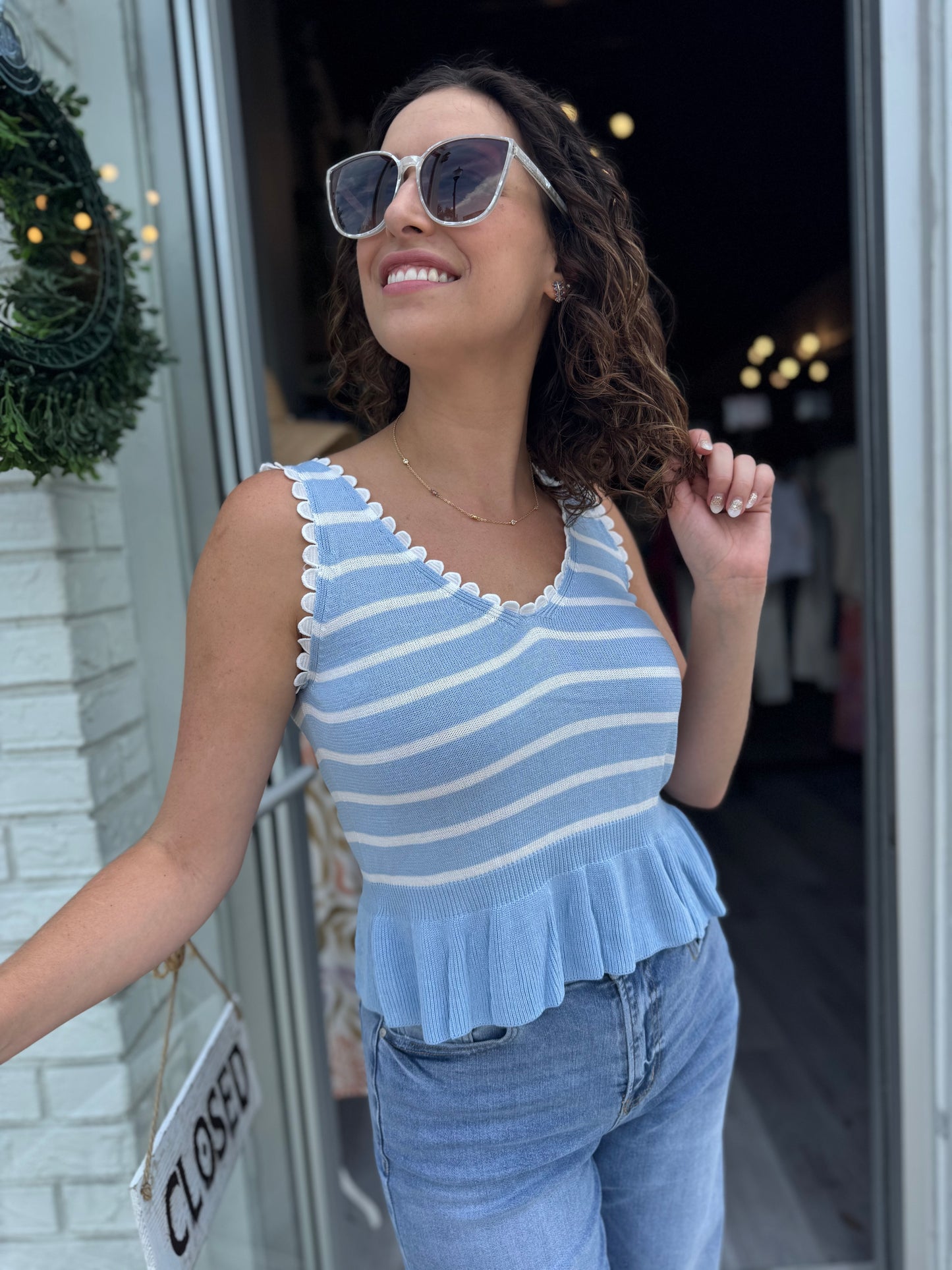 Sweet & Scalloped Knit Tank