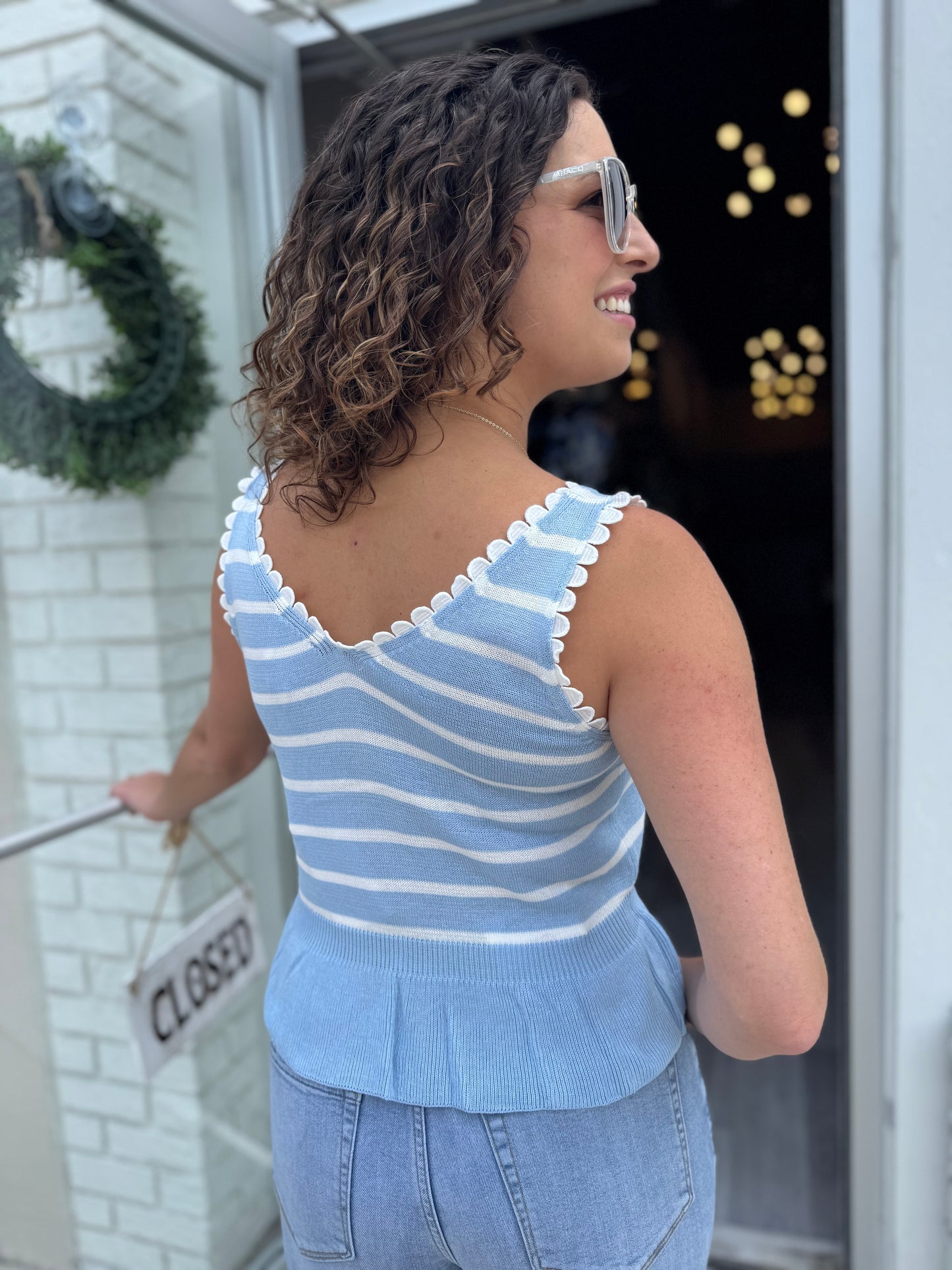 Sweet & Scalloped Knit Tank
