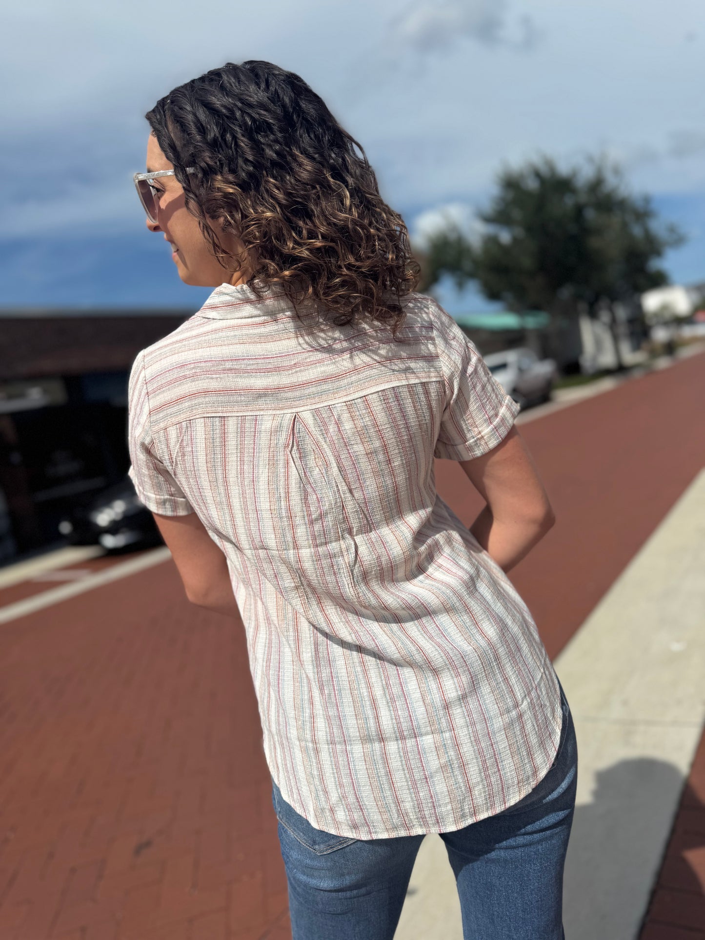 The Sunstripe Popover Top