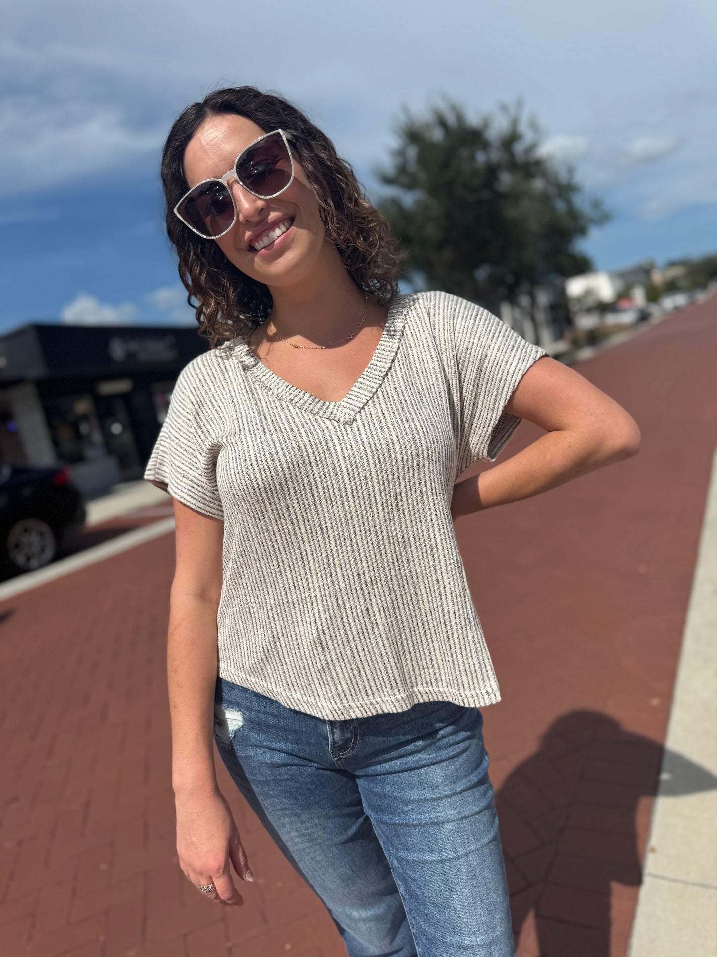 Drift V Knit Top