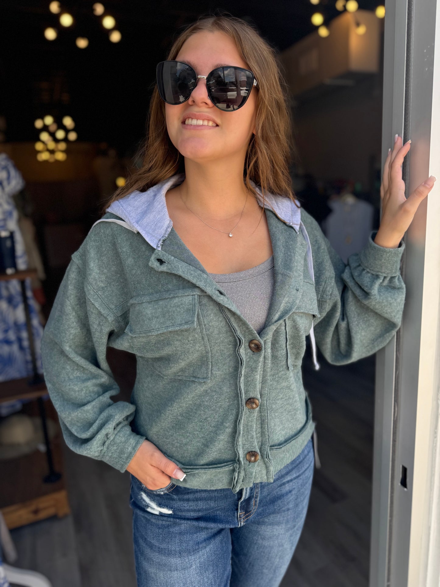 Button Up & Bounce Hoodie - 3 COLORS