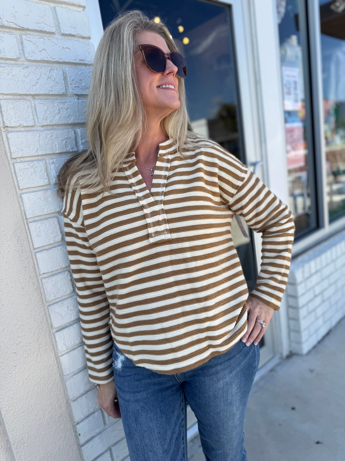 The Addams Stripes Knit Top