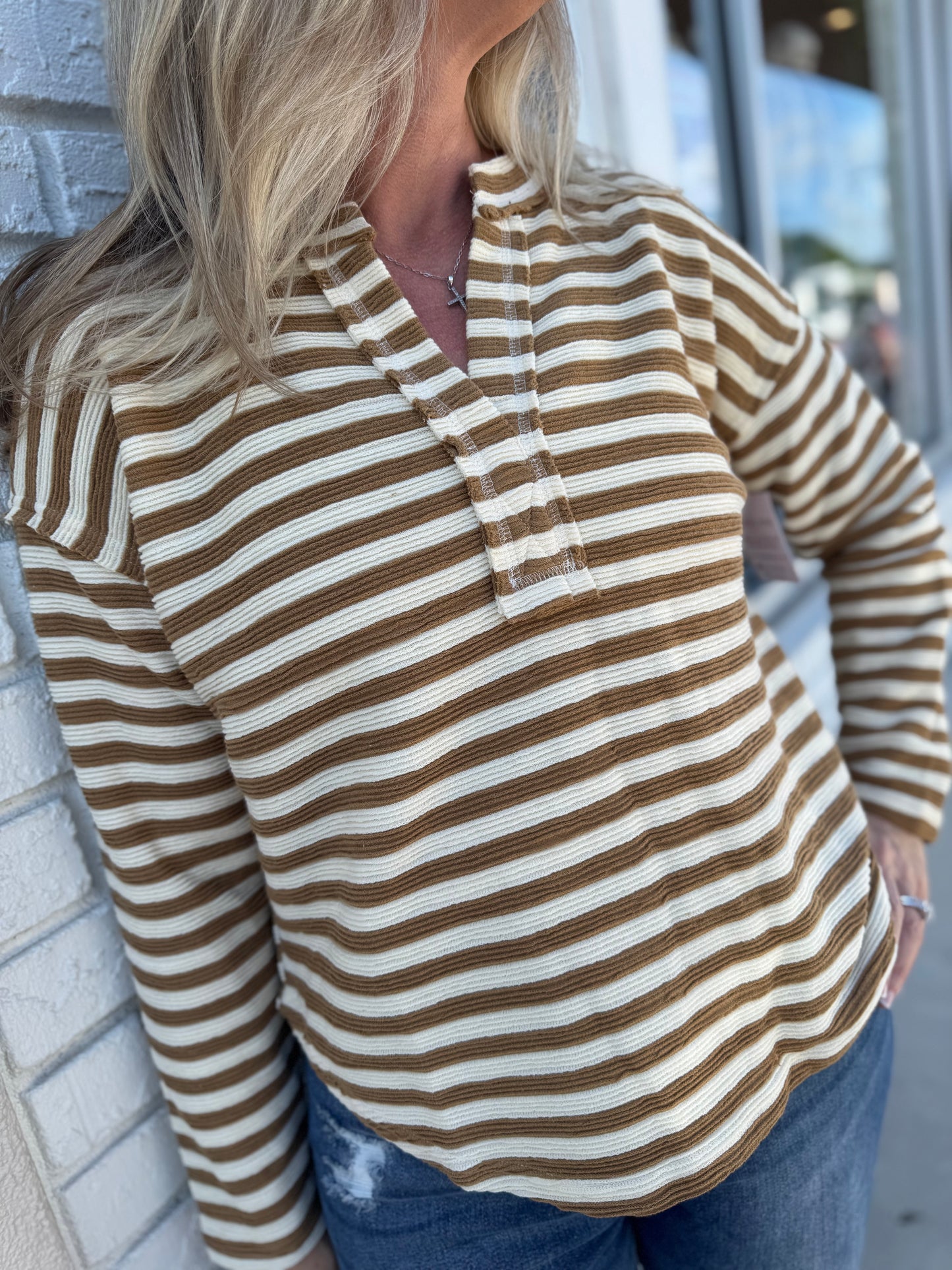 The Addams Stripes Knit Top