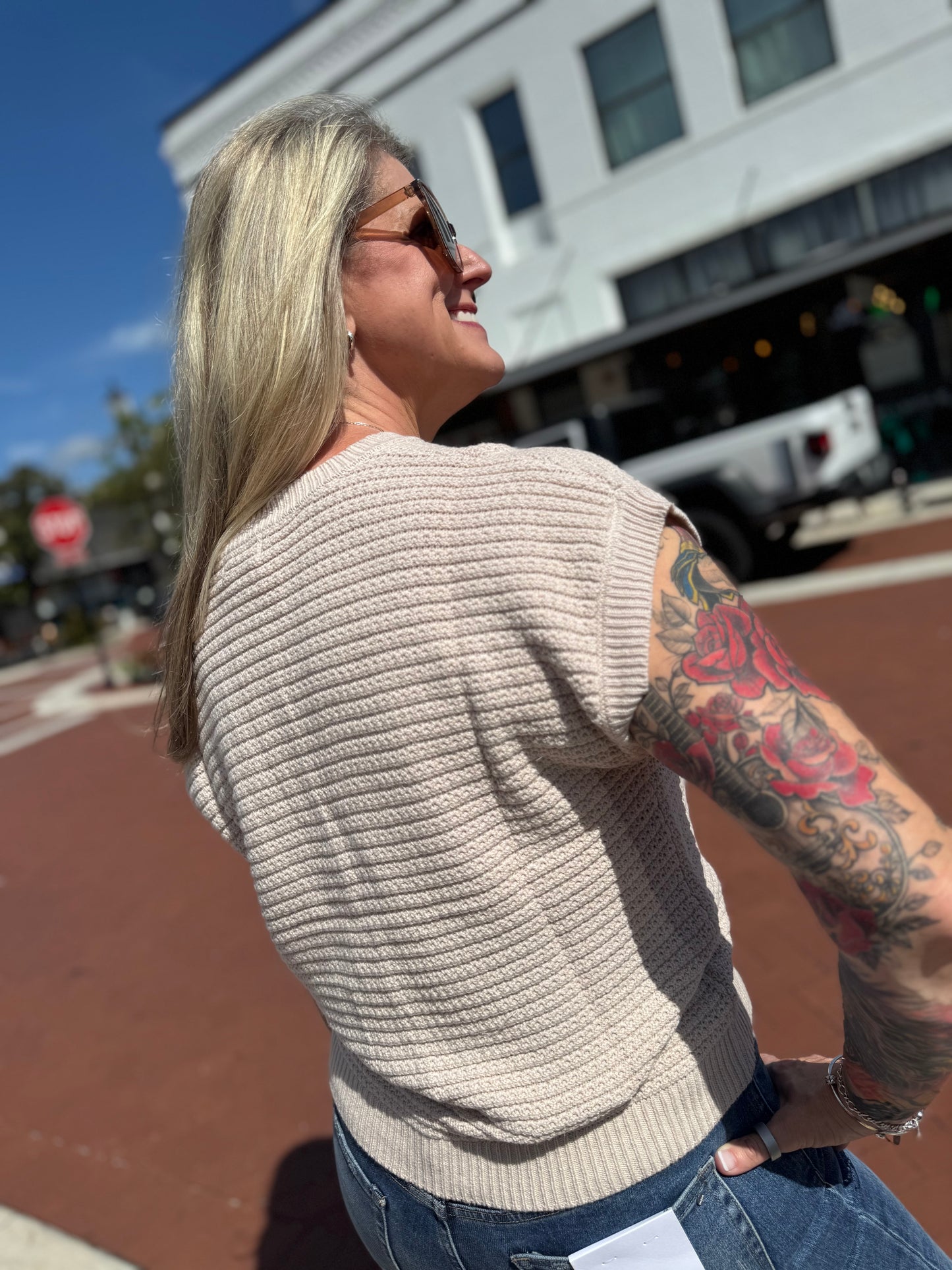 The Oatmeal Crush Knit Top