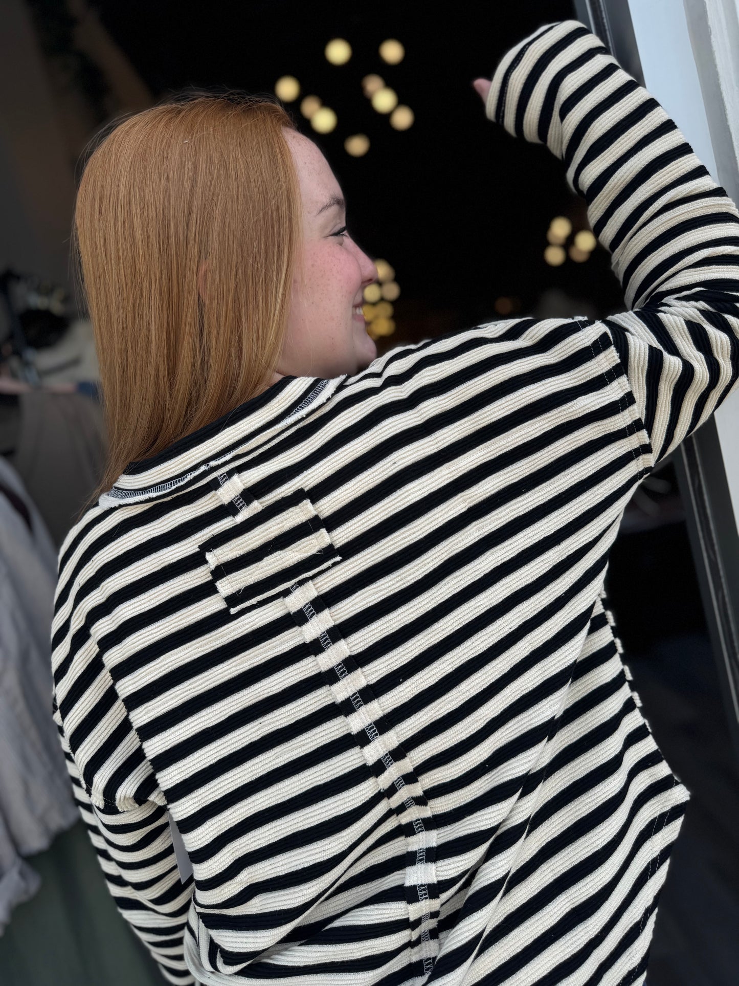 The Addams Stripes Knit Top
