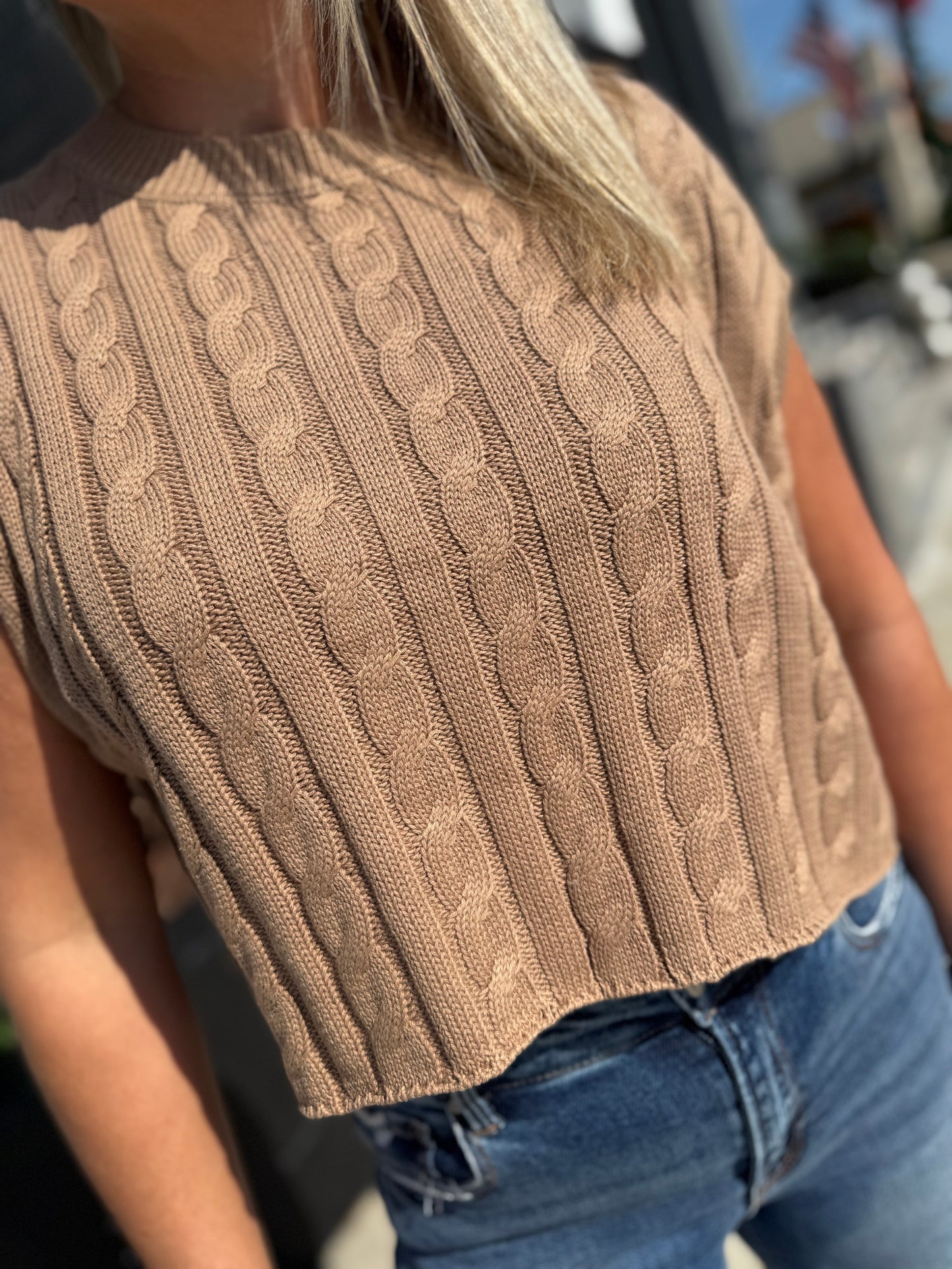 Snowfall Cable Knit Top