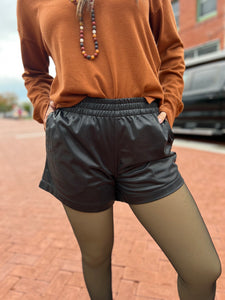 The Anastasia Faux Leather Shorts
