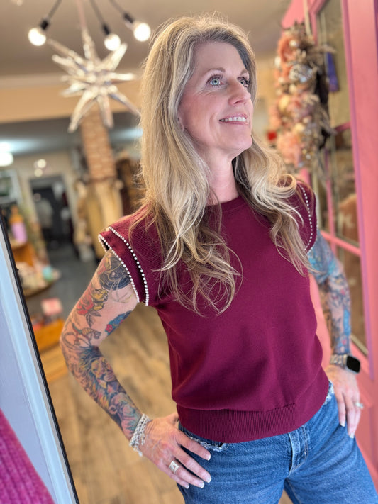 Pearly Girl Knit Top