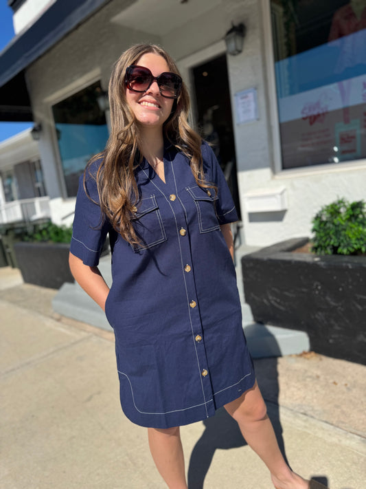 Navy On the Go Dress