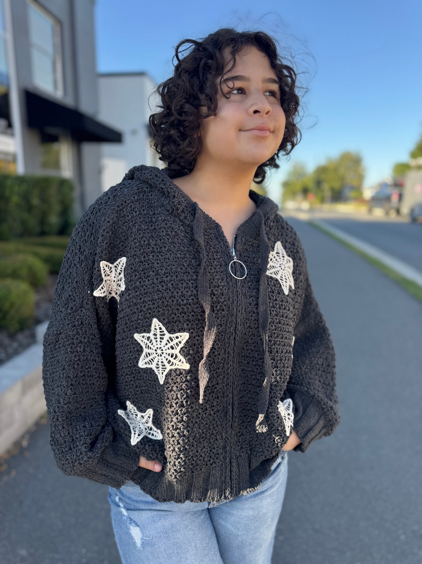 The Stargazer Crochet Zip Up