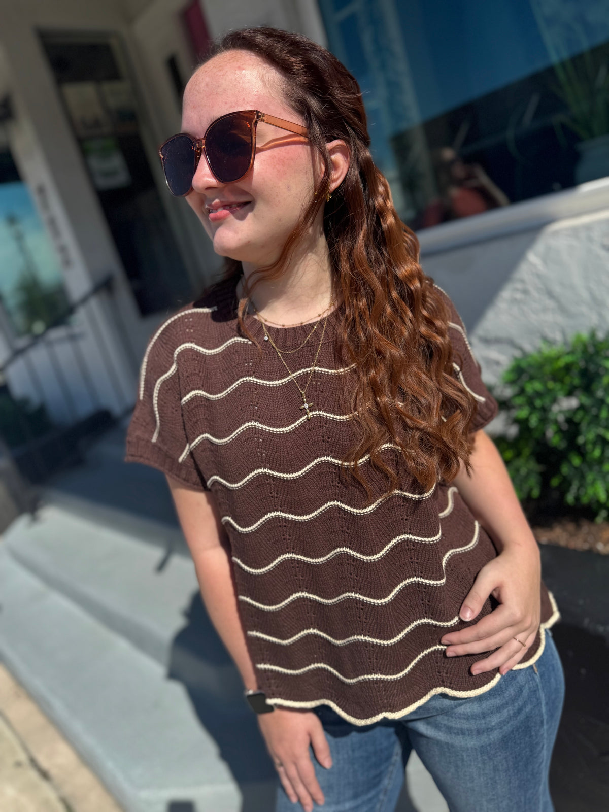 Stripe Right Knit Top