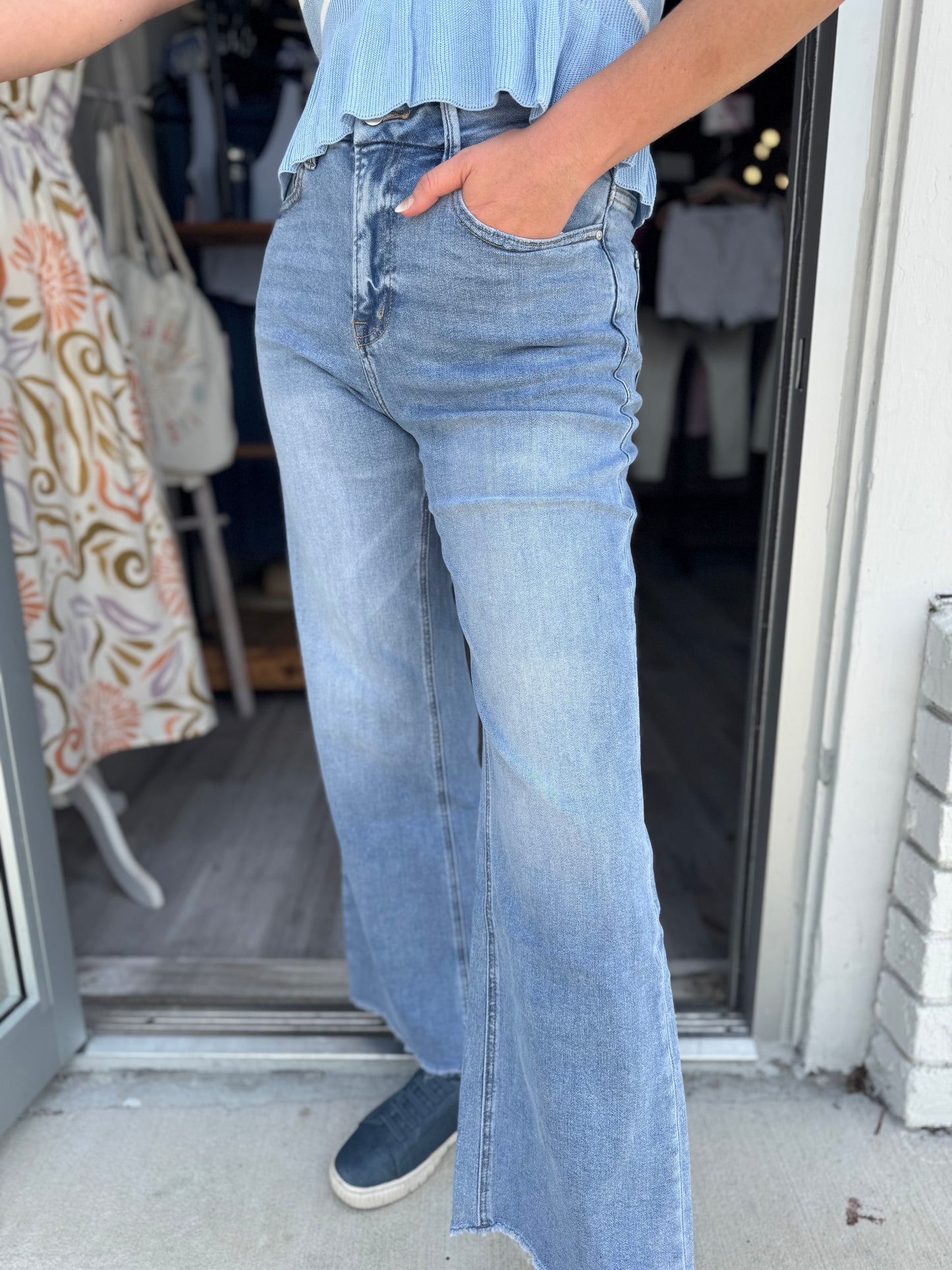 The Stassi Wide Leg Jeans
