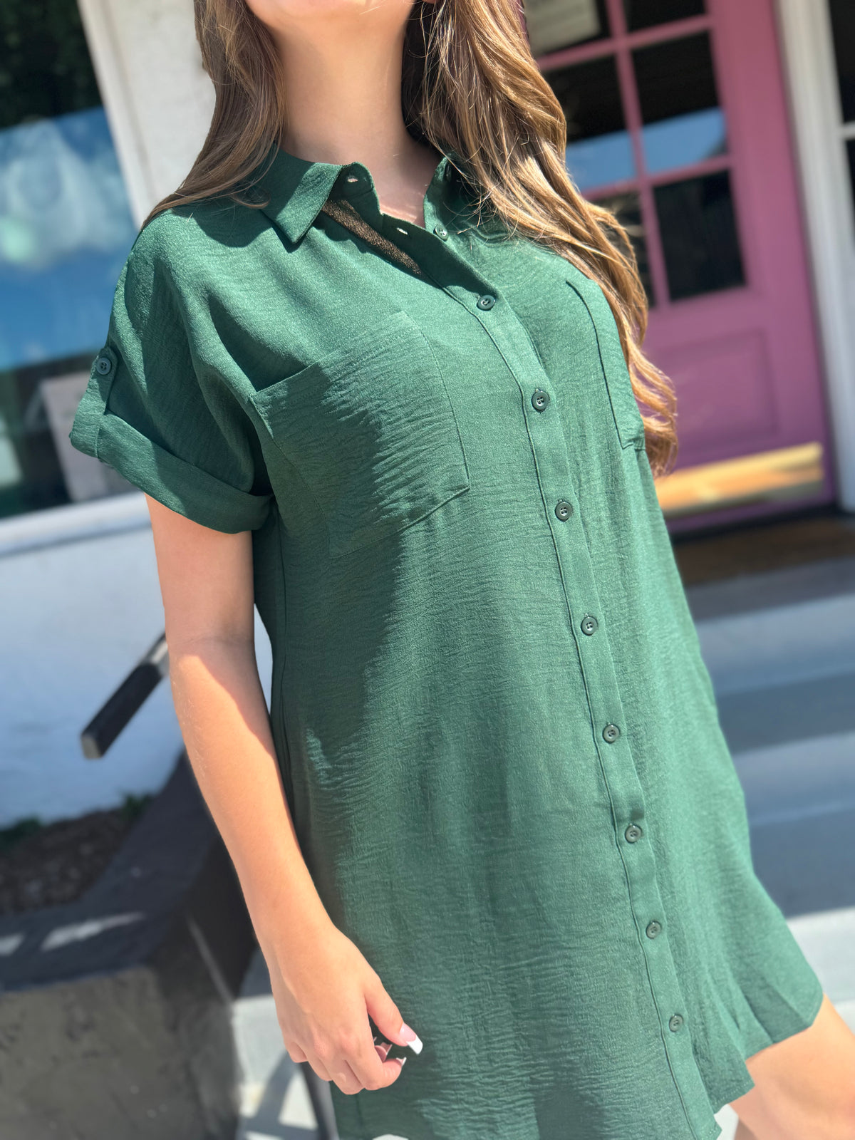 Easy Does It Shirt Dress