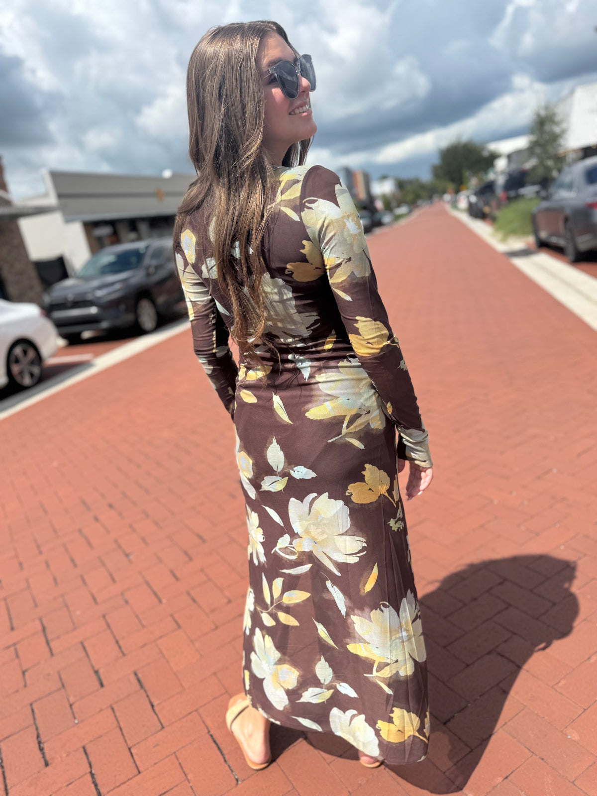 After Dark Printed Midi Dress
