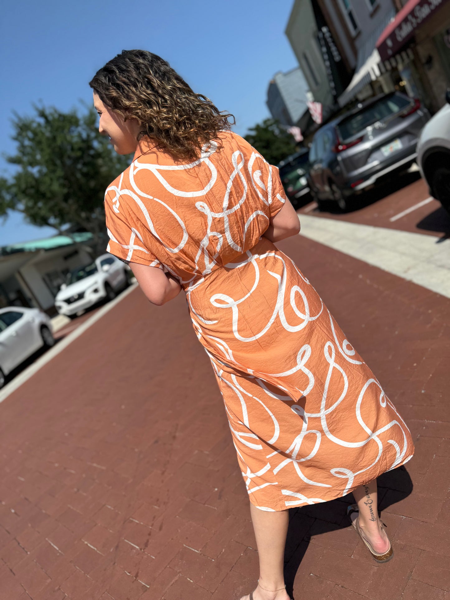 Sherbet Swirl Wrap Dress