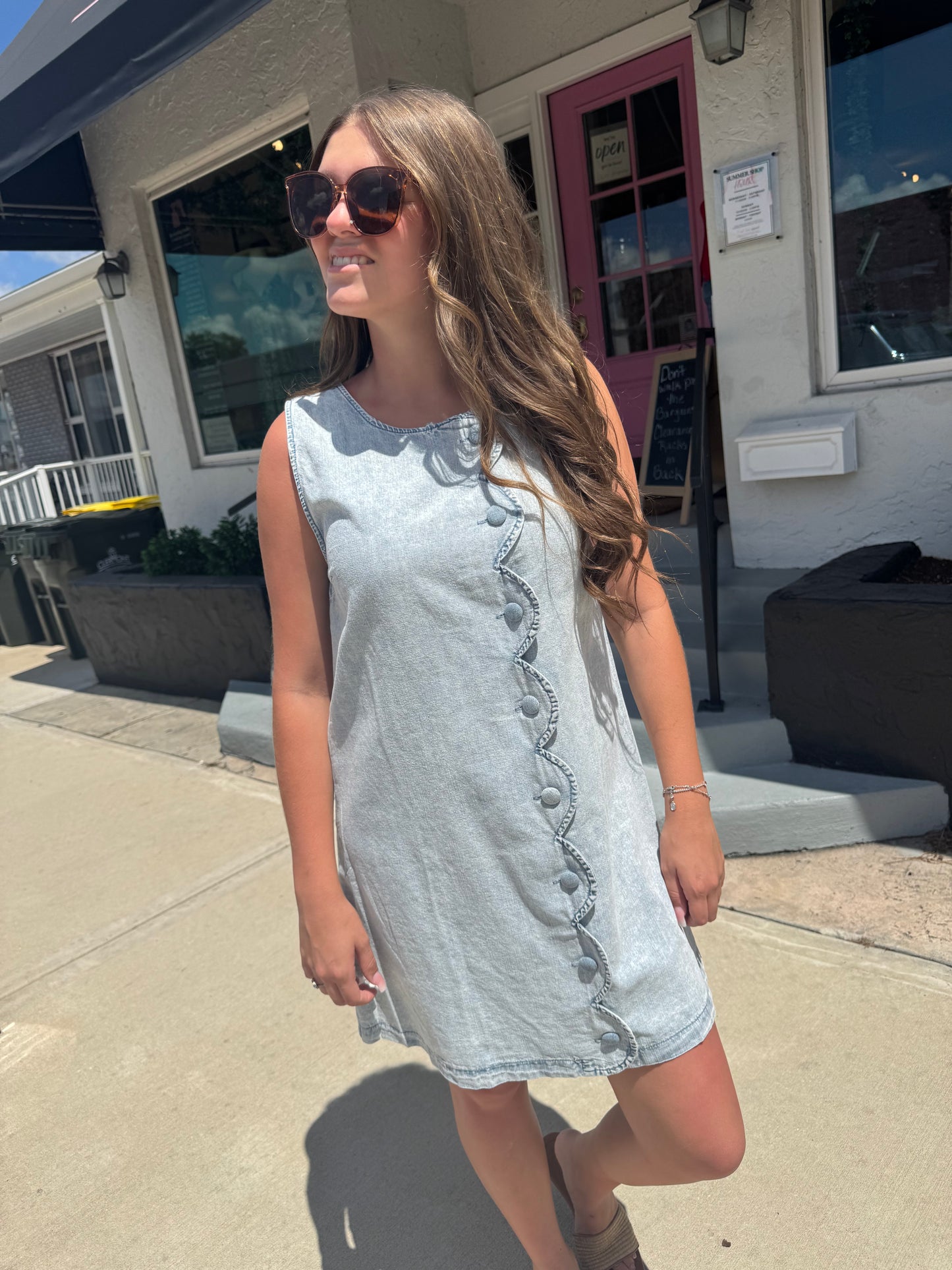 Scallop & Sass Denim Mini Dress