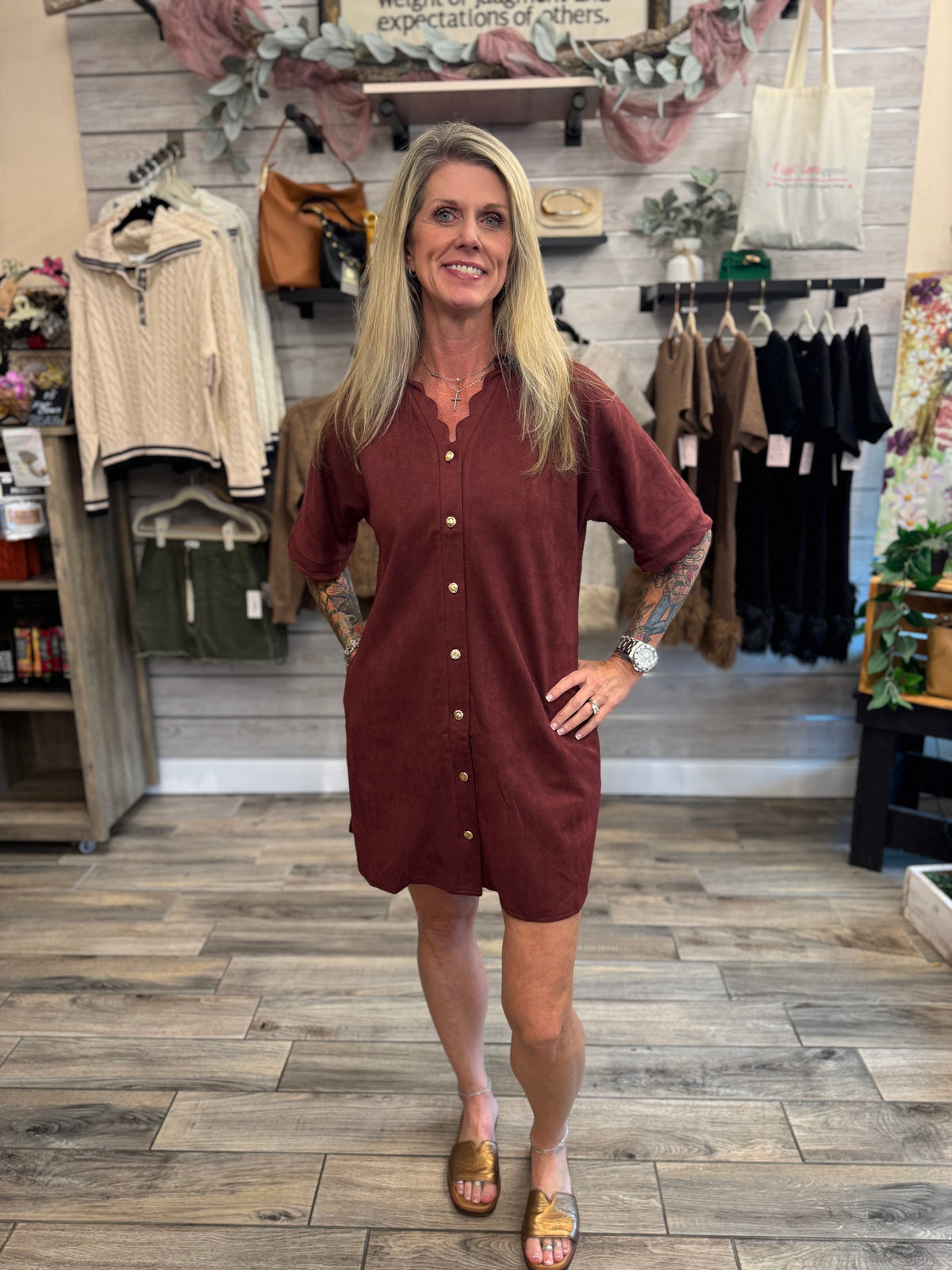 Buttoned Up Babe Dress