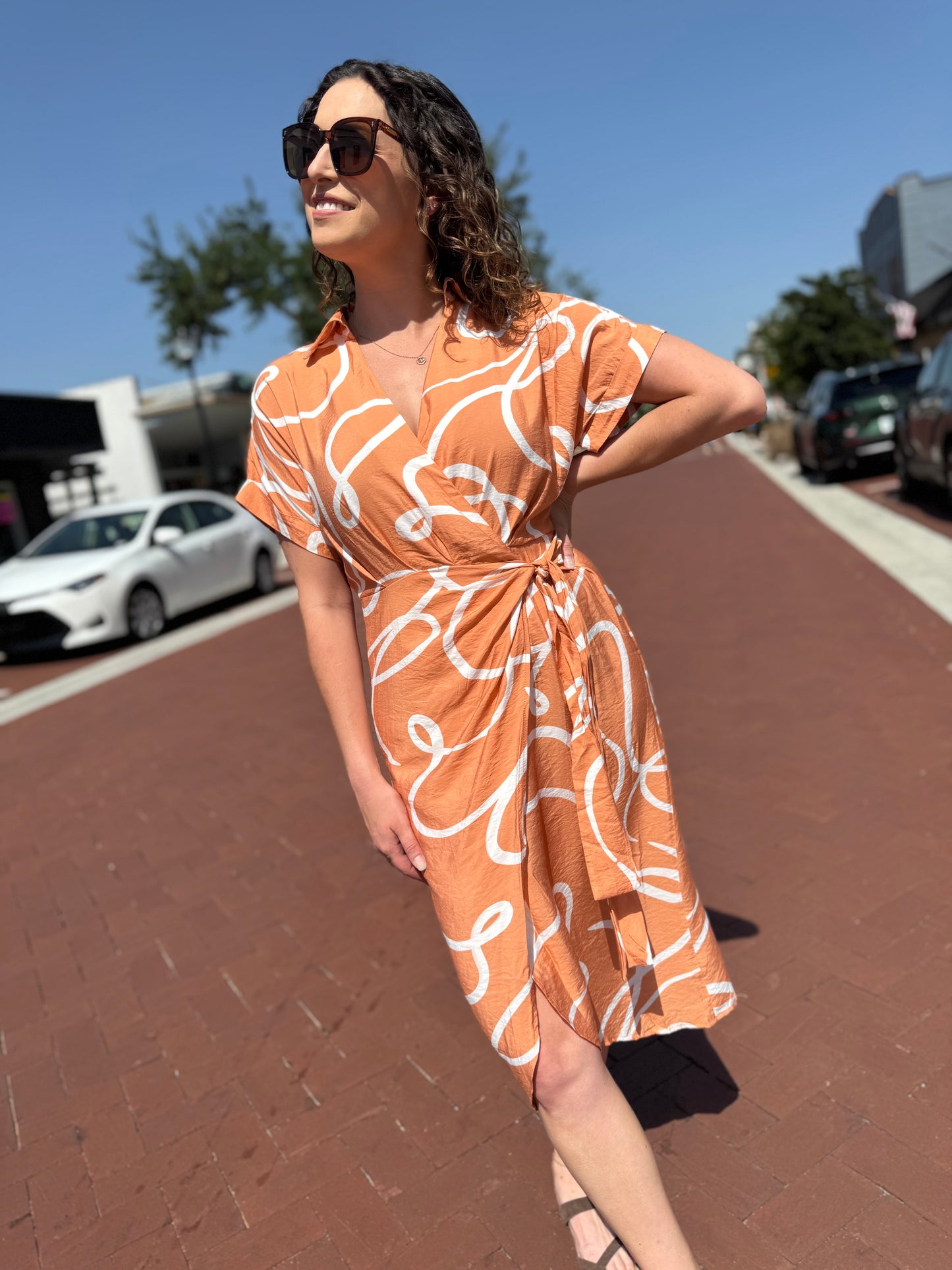 Sherbet Swirl Wrap Dress