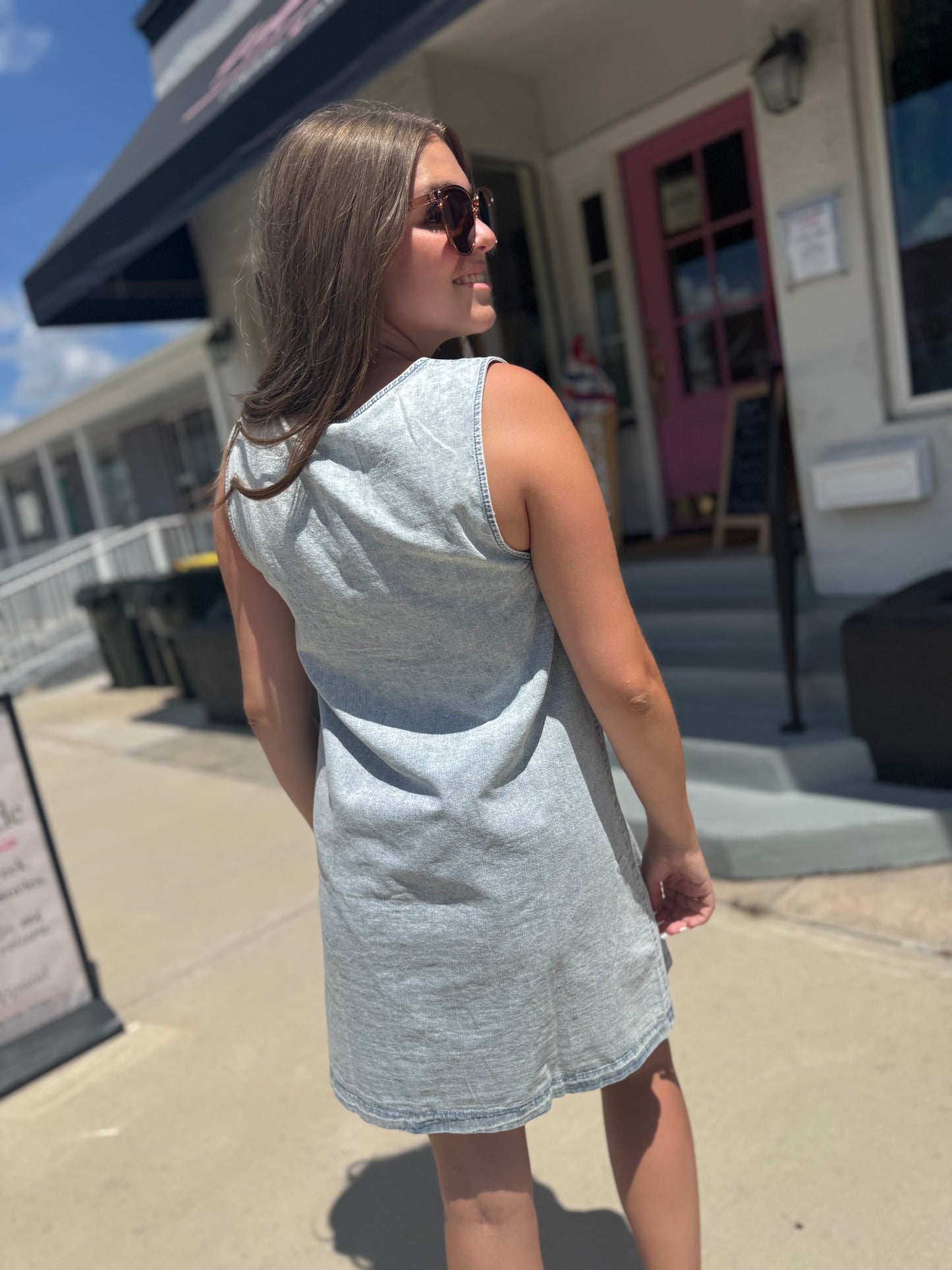 Scallop & Sass Denim Mini Dress