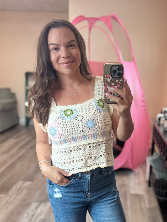 Petals & Picnics Crochet Vest