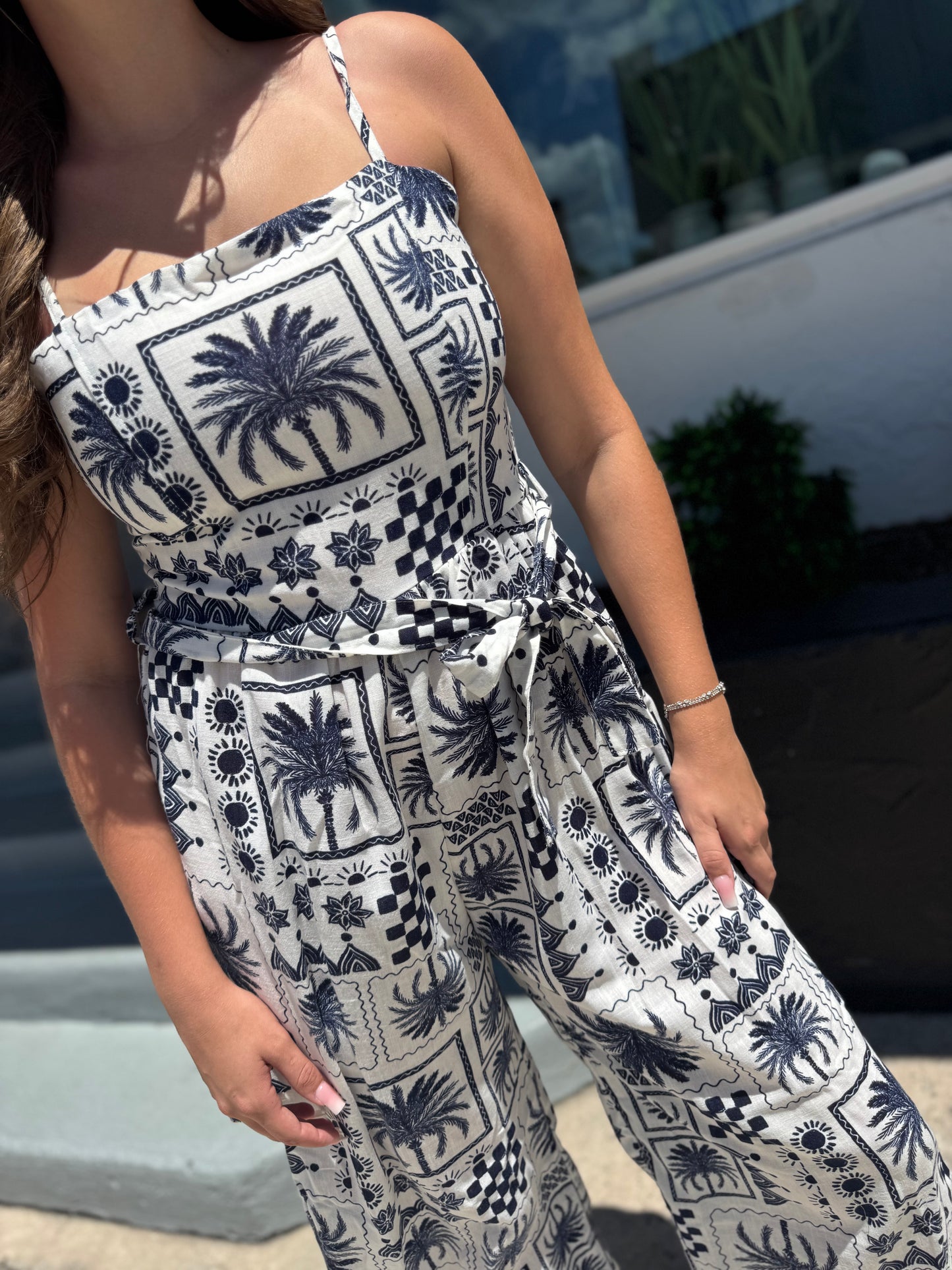 Tile Talk Wide Leg Jumpsuit
