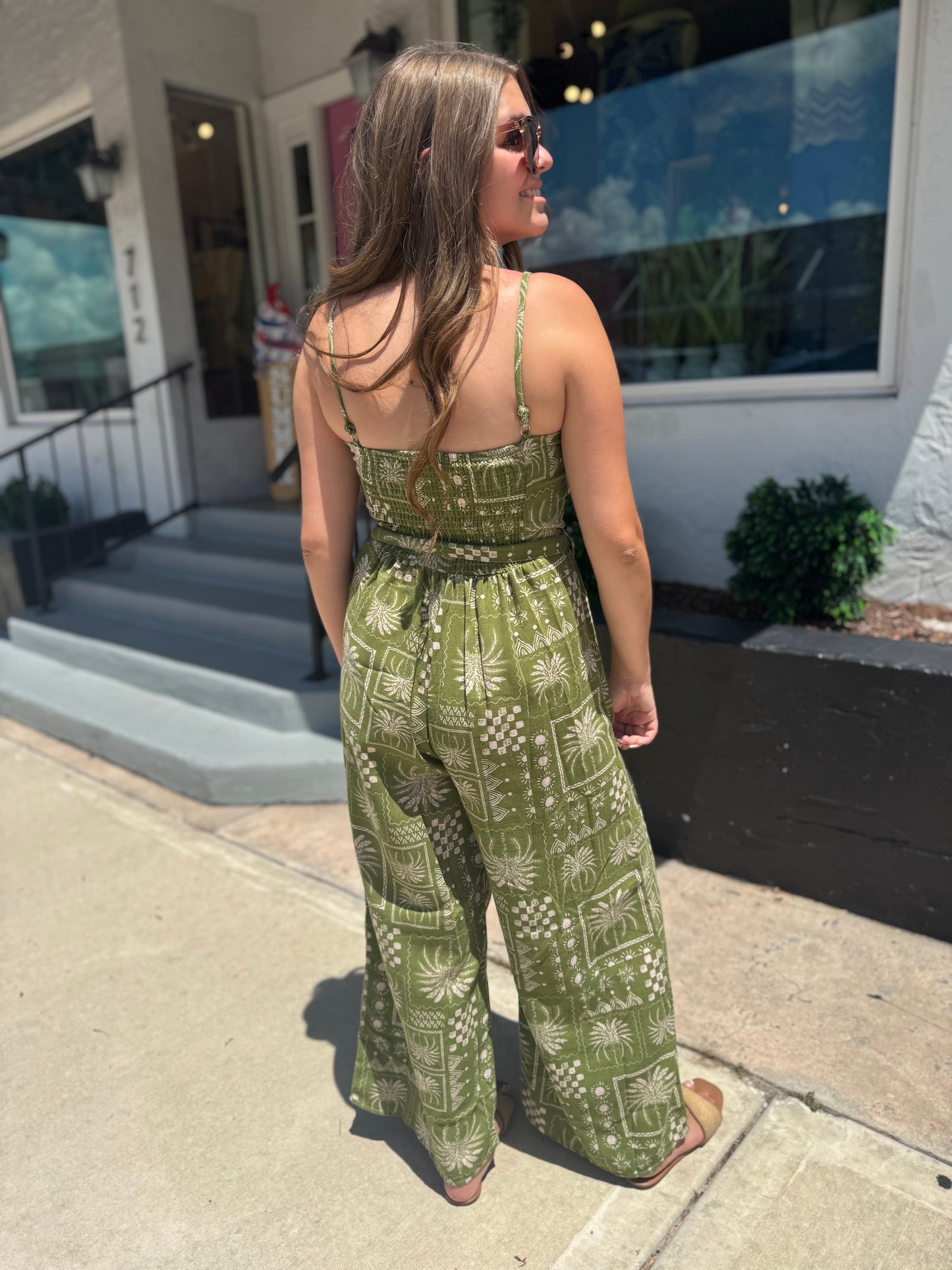 Tile Talk Wide Leg Jumpsuit