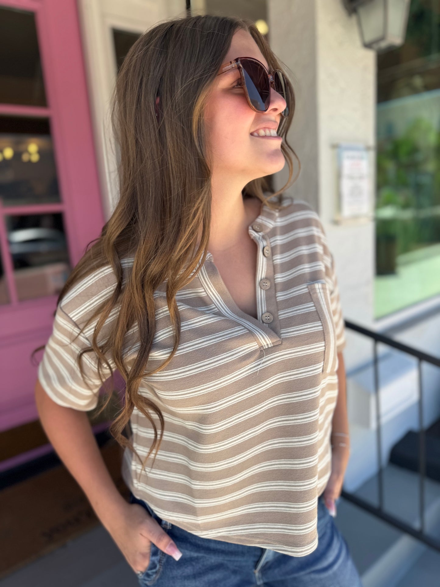 Cozy Coastal Henley Top
