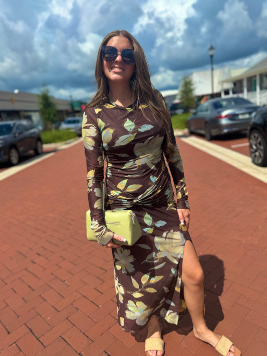 After Dark Printed Midi Dress