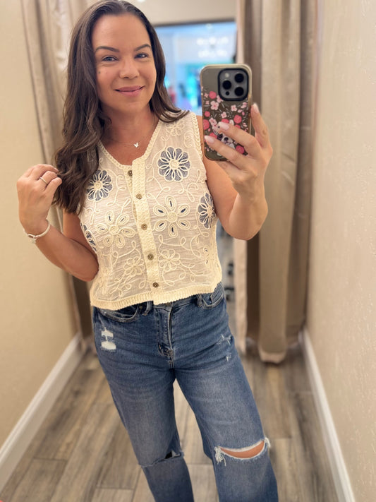 Meadow Mosaic Crochet Top