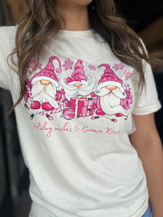 Holiday Gnome Kisses Tee (DB)