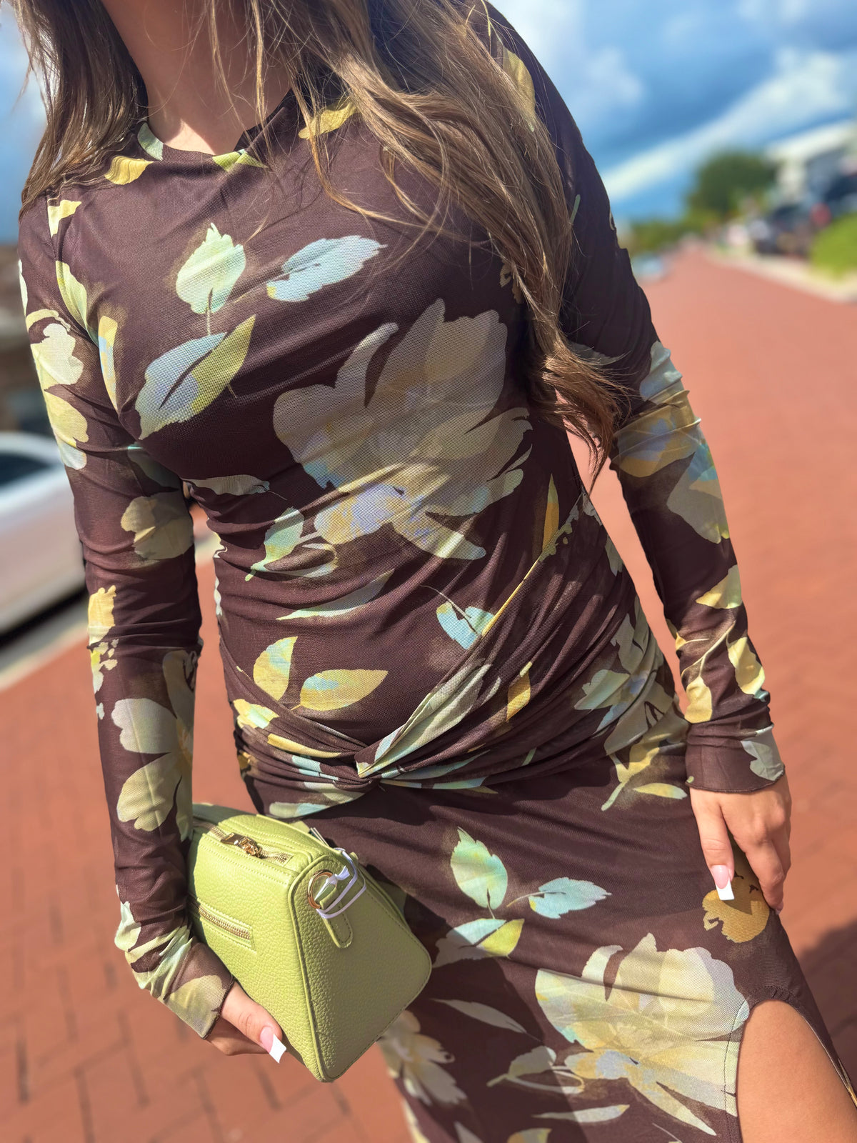 After Dark Printed Midi Dress