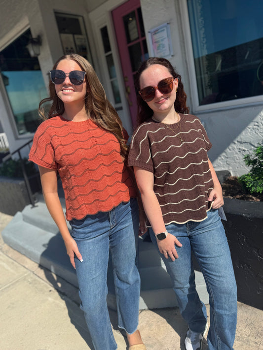 Stripe Right Knit Top