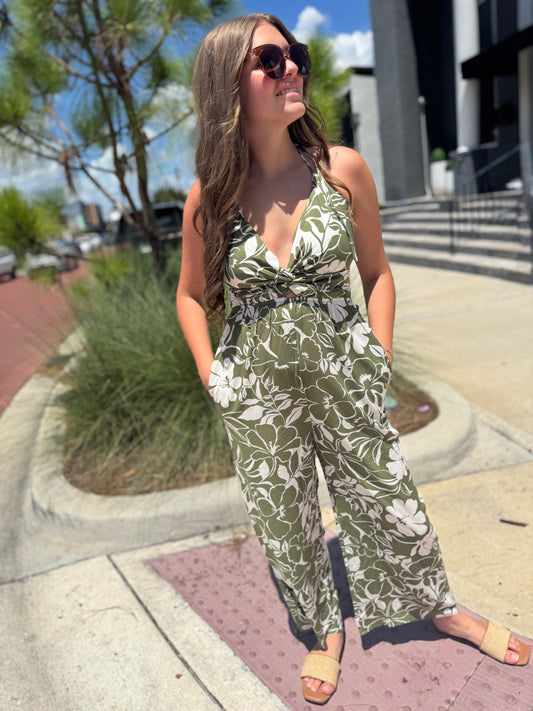 Twist & Turn Halter Jumpsuit