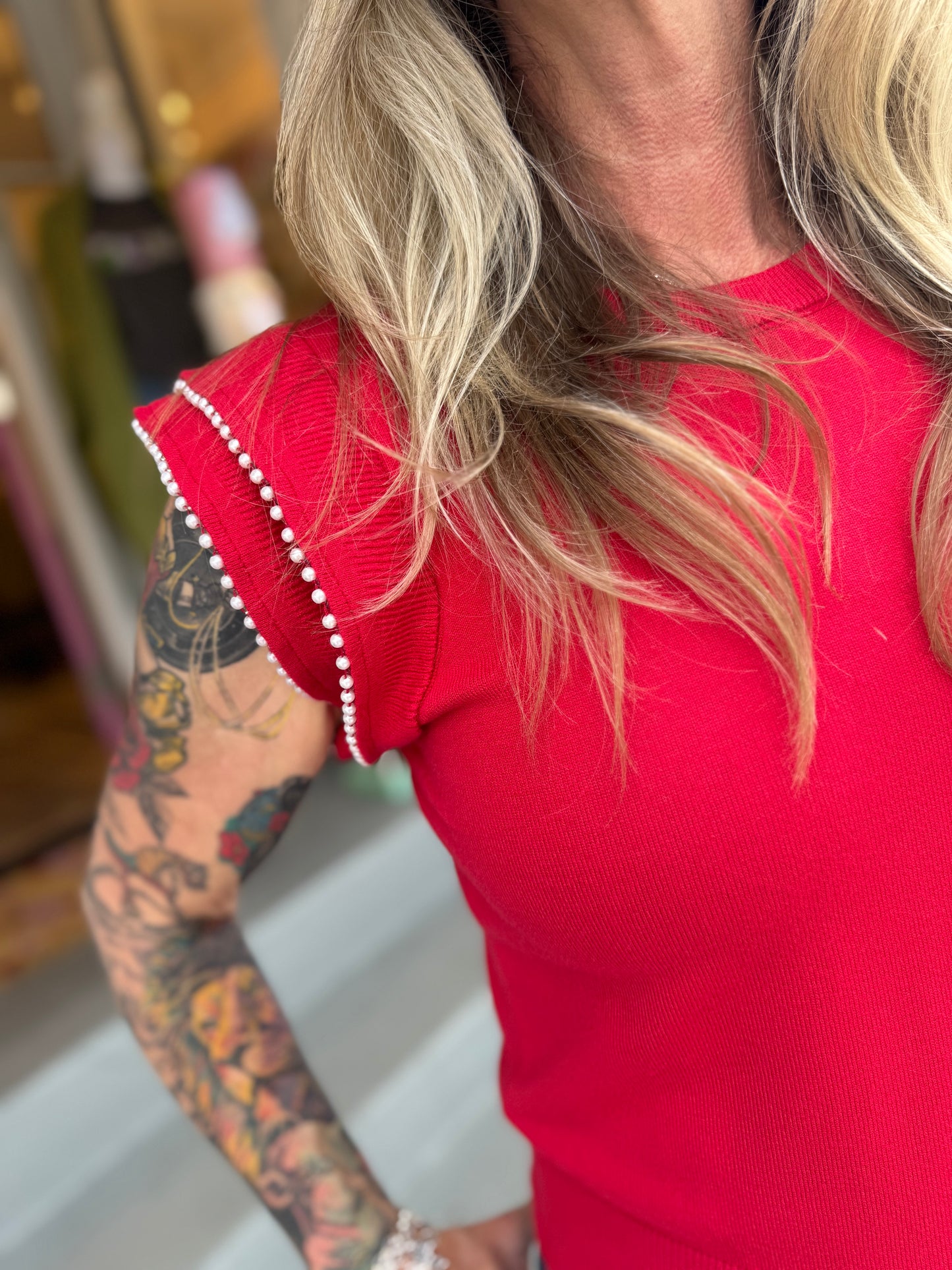 Pearly Girl Knit Top