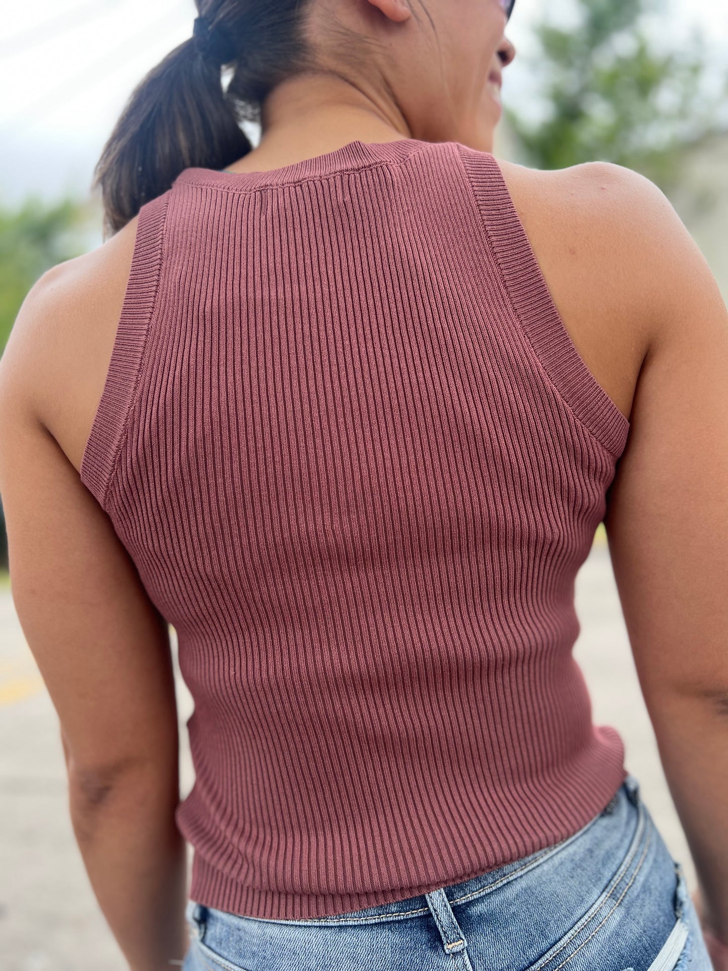 Next Level Ribbed Tank - Terra