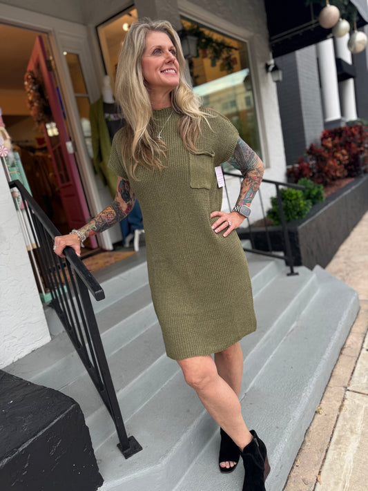 Cozy Chic Mock Neck Sweater Dress - 3 Colors