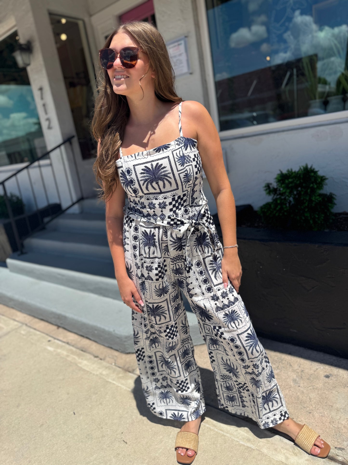 Tile Talk Wide Leg Jumpsuit